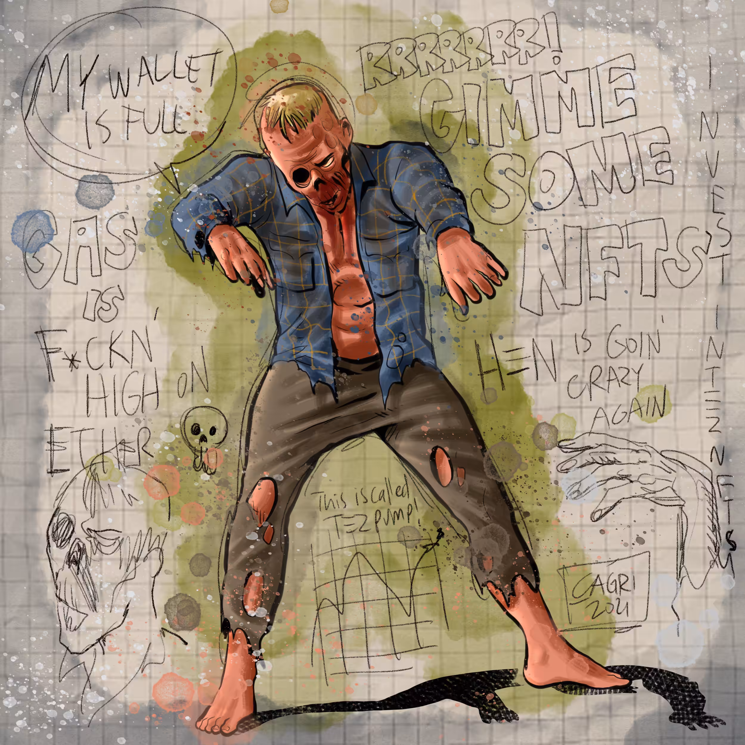 'H=N ZOMBIE$', ANIMATION FRAME #2