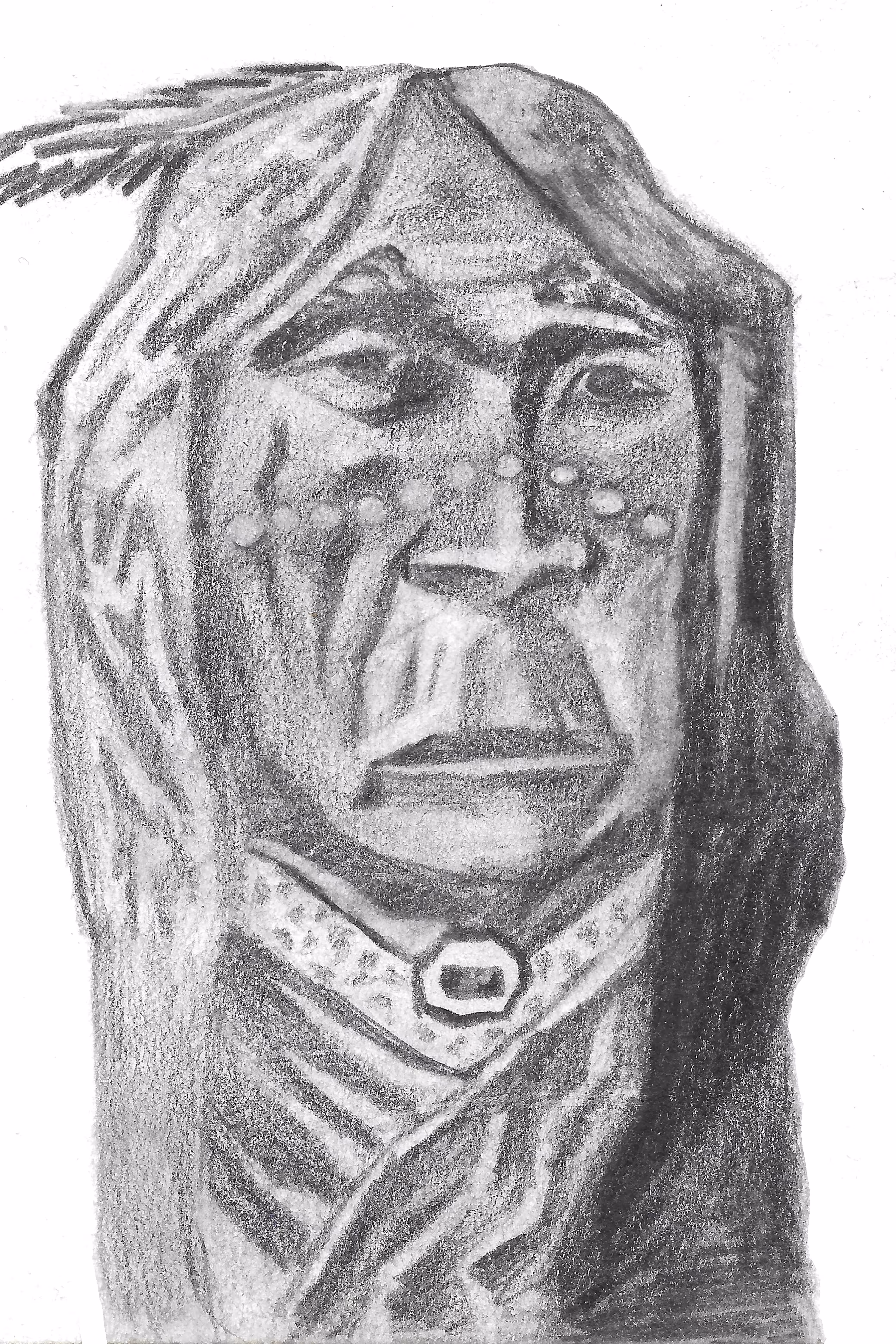 Drawing of an Indigenous Canadian