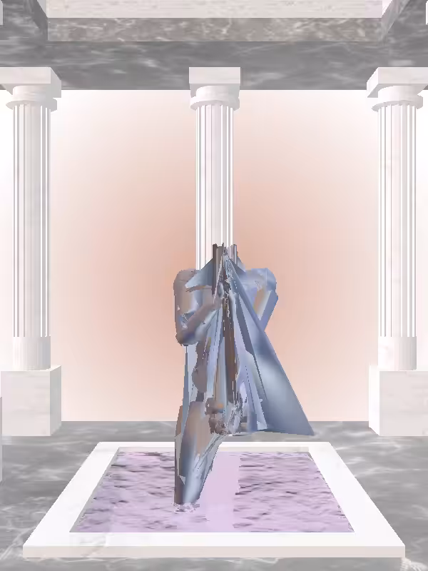 HeavenComputer: The Praying Stealth Dark Blue Woman #6814