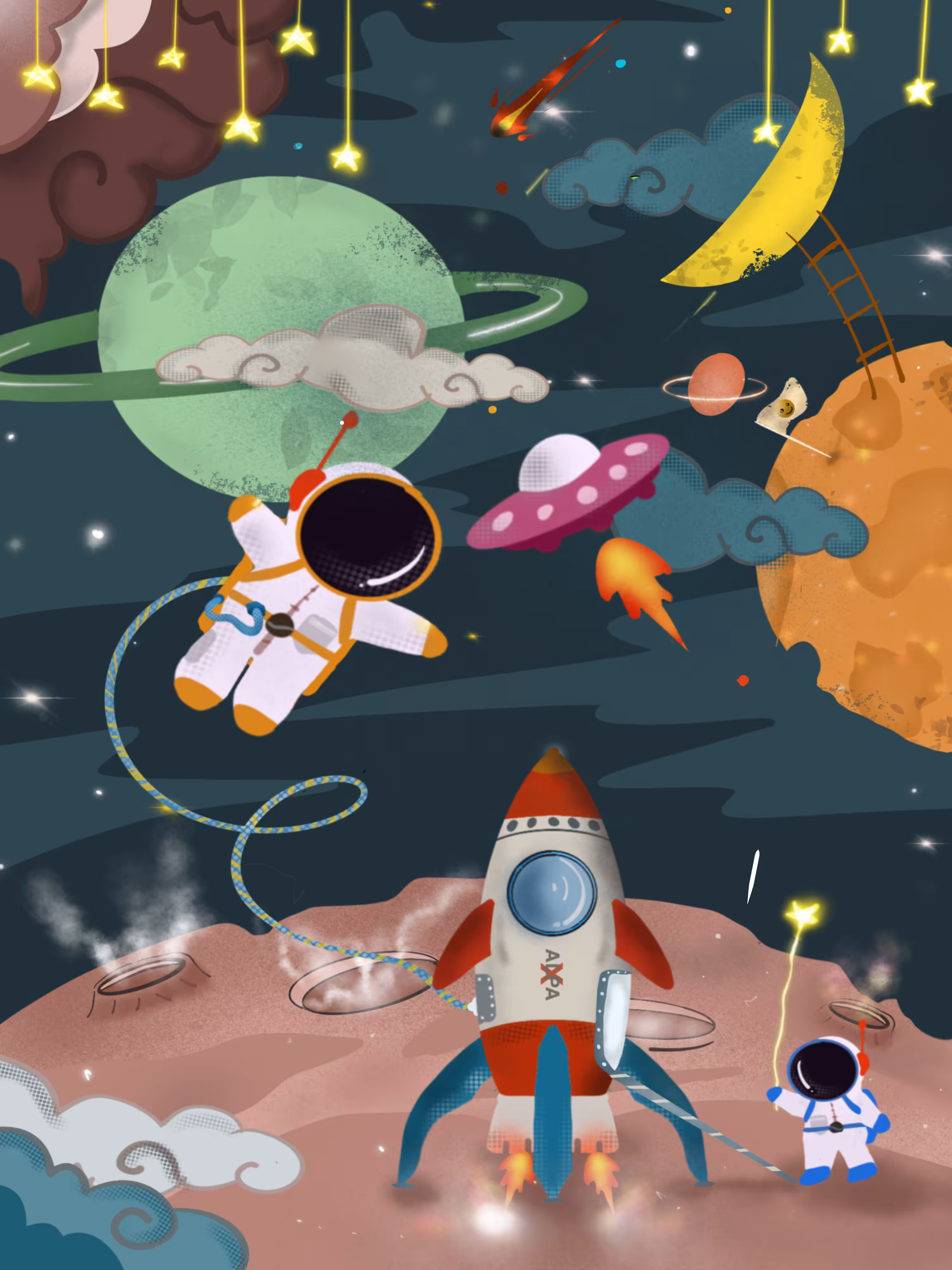 Floating in the space