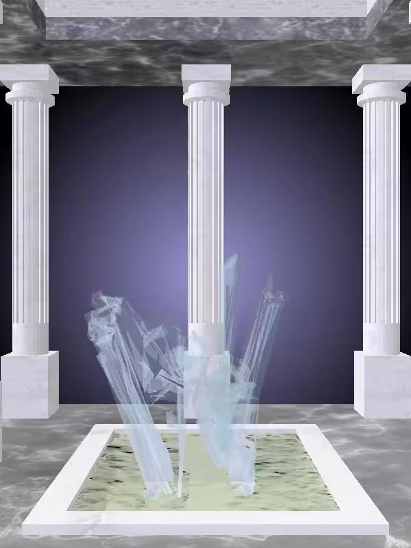 HeavenComputer: The Fading Crawling Ethereal Blue Woman #1589