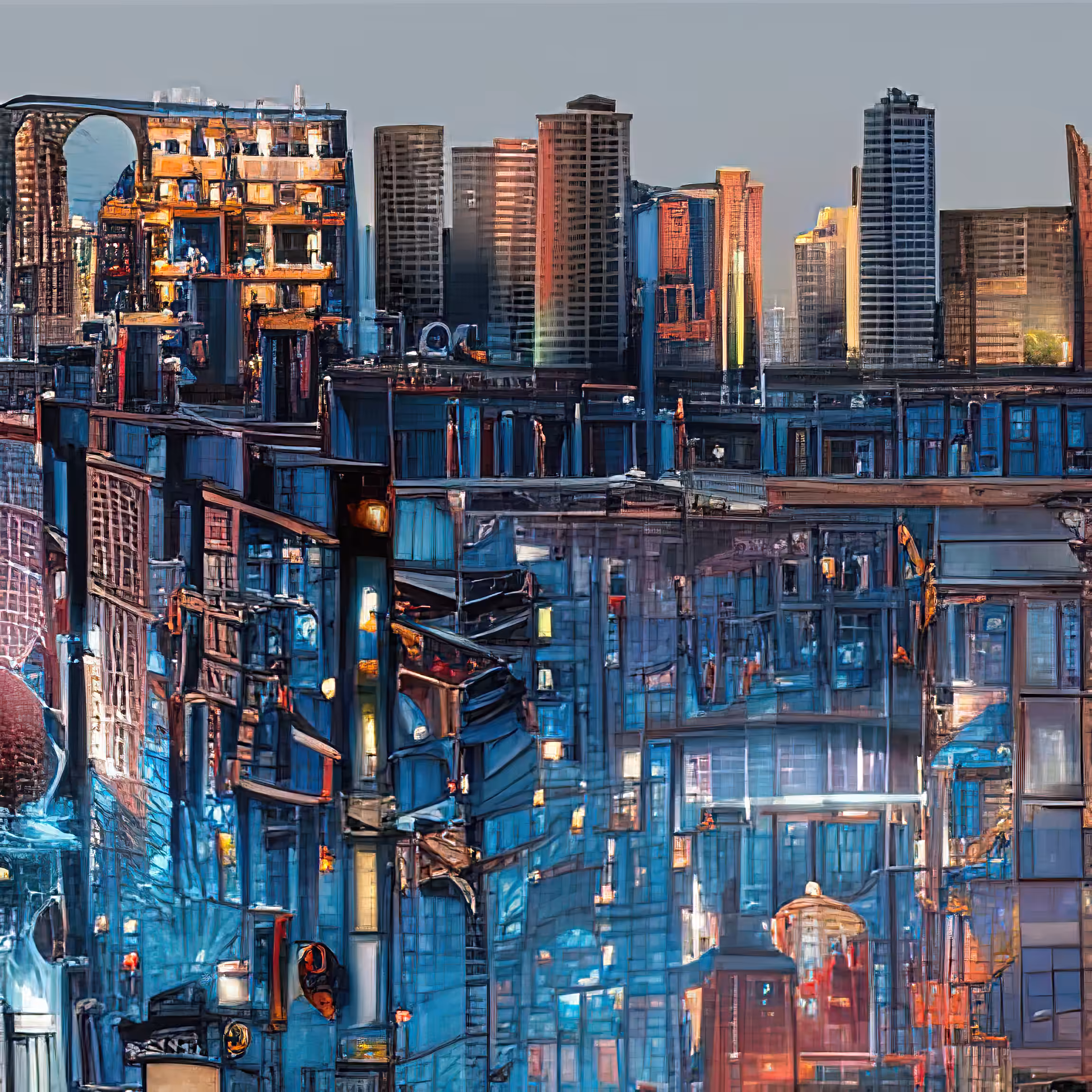 cyberpunk city panorama night 638800403