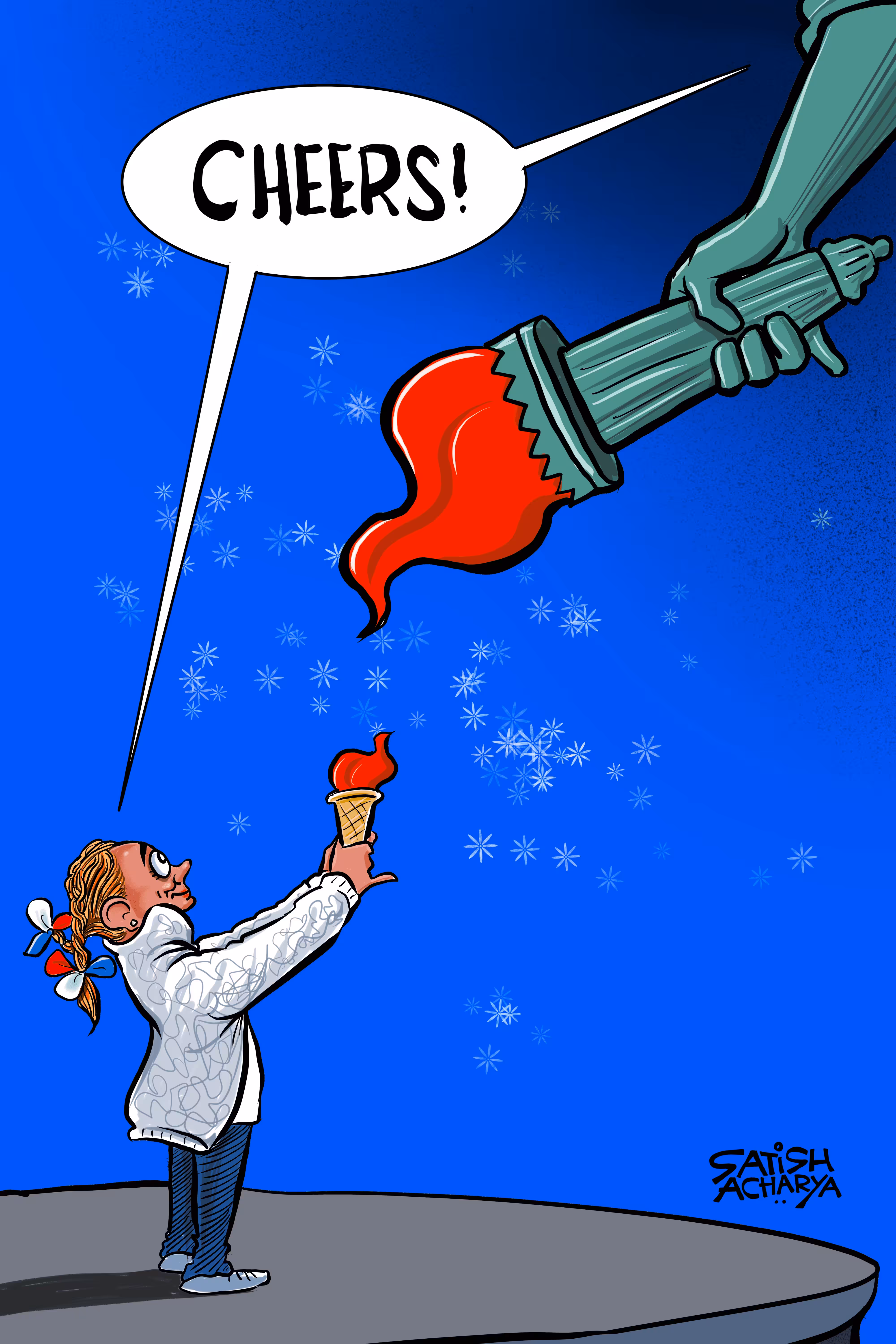 Fourth of July artwork tribute