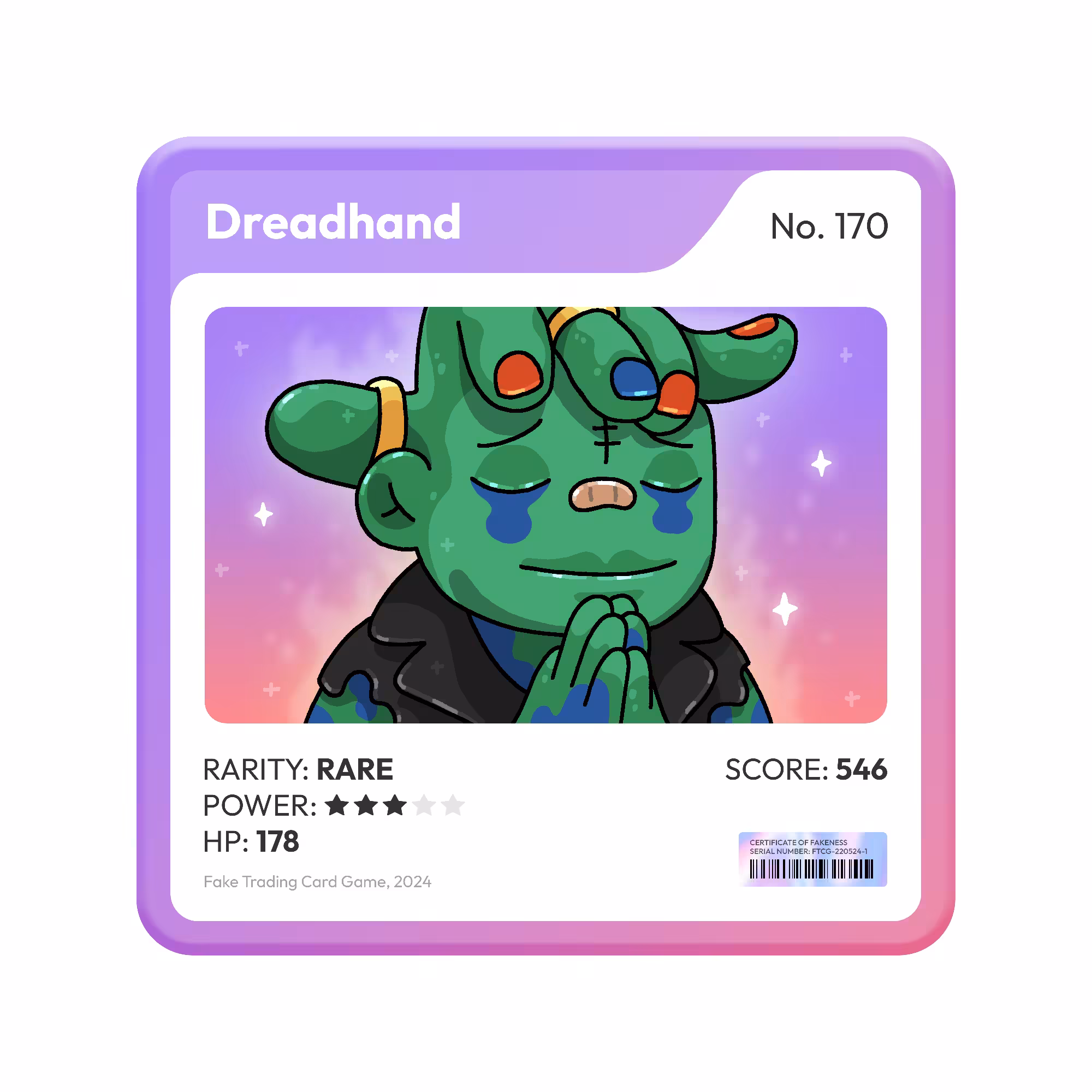 Fake Trading Card Game: Dreadhand