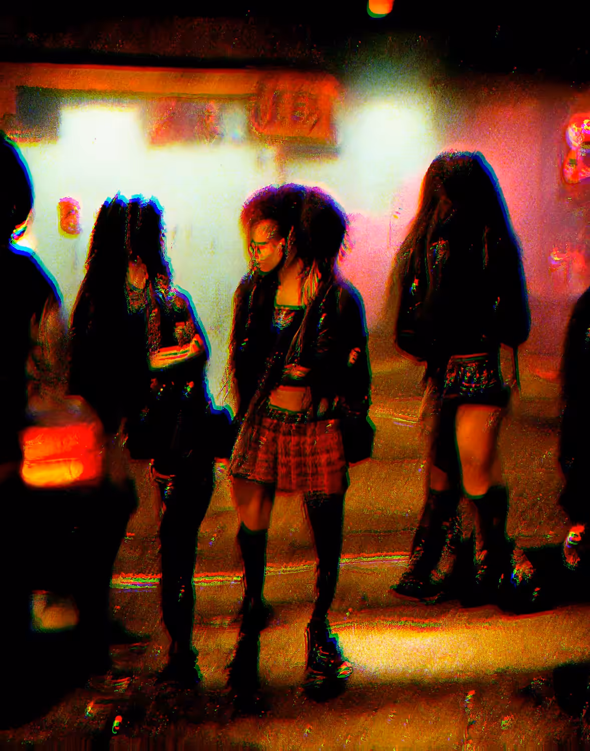 Punk Girls in Manchester 1990