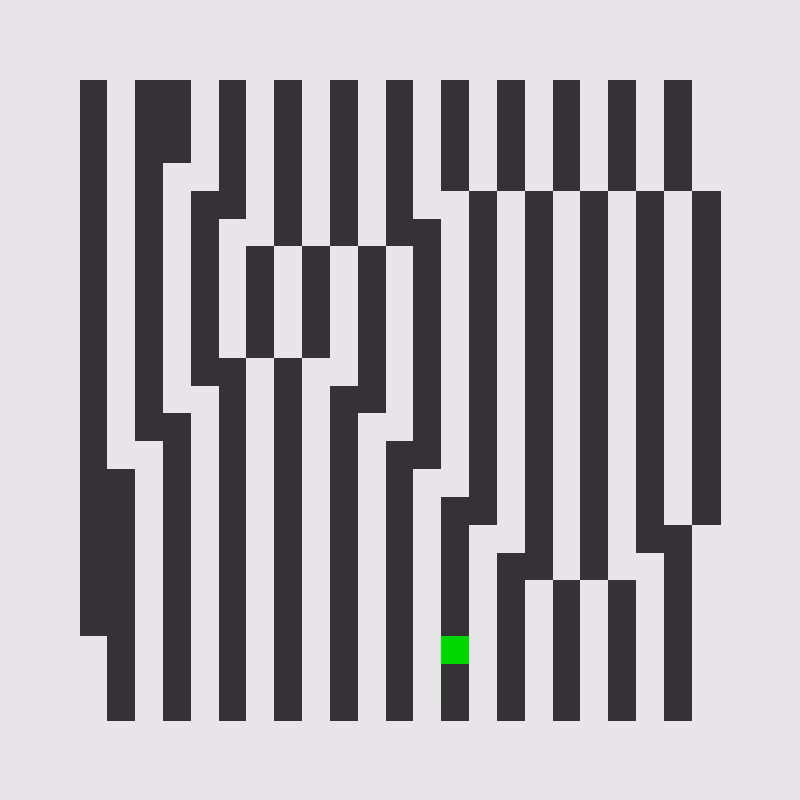 Verticals #23 - 23x23 Green