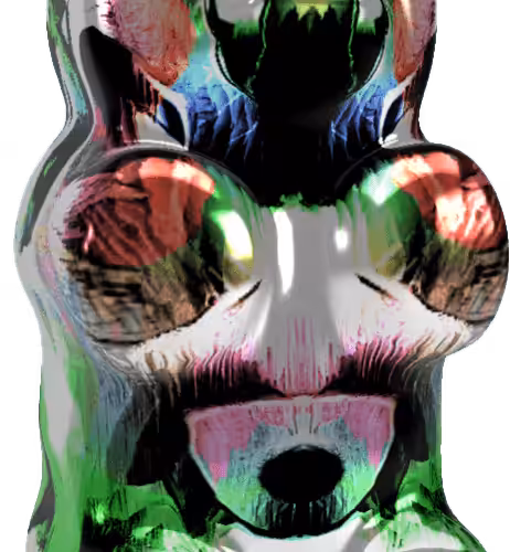 Blended Trip Gummy Bear #019 (Rorschach #045 + Rainbow #045)