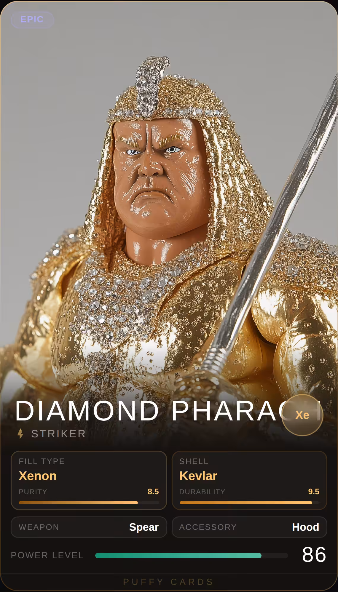Puffy Cards: Diamond Pharaoh