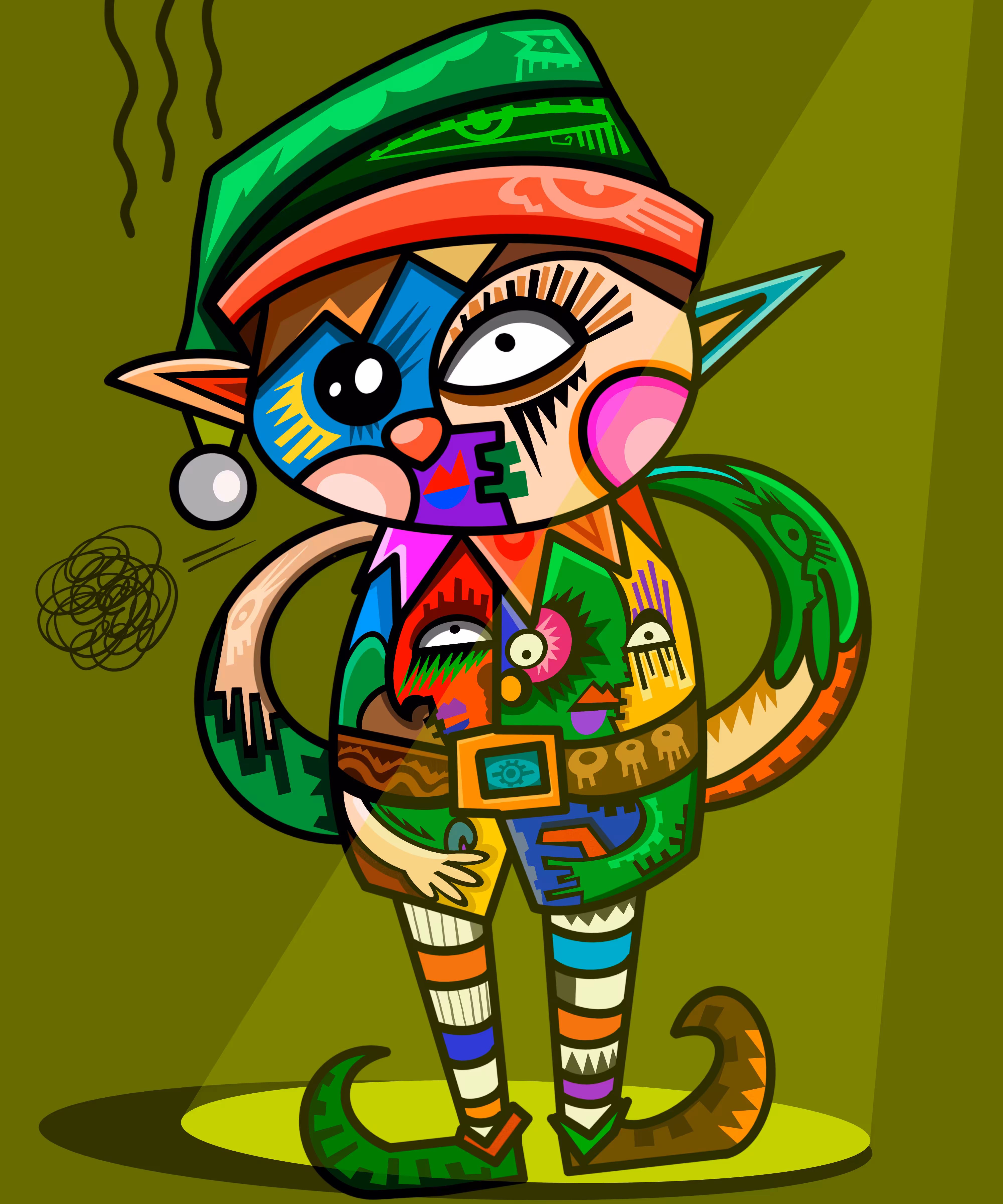 children's art development: elf