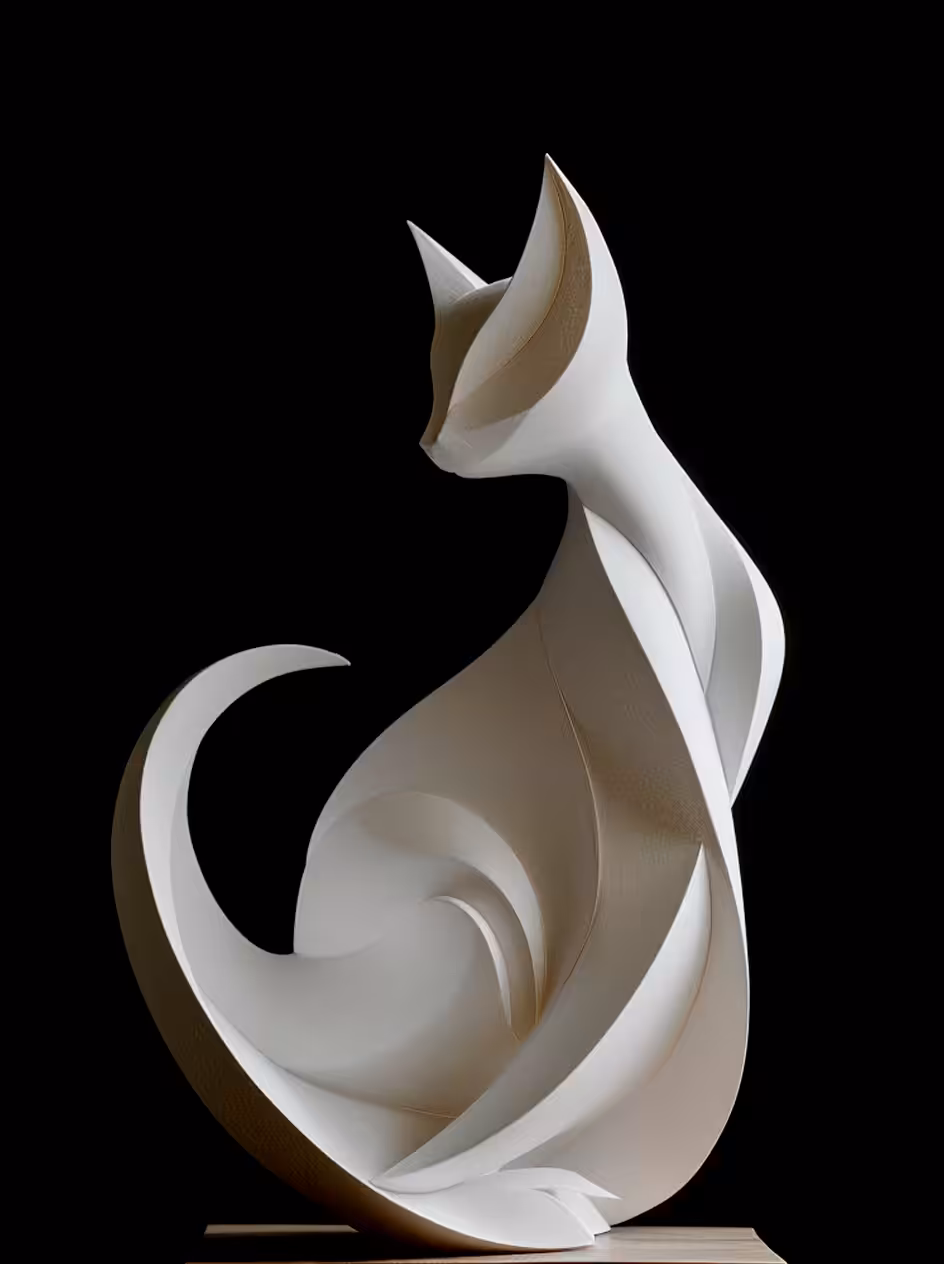 Cat Paper sculpture #2