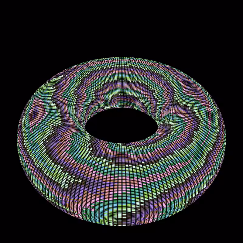 Reaction Diffusion on a Torus #42