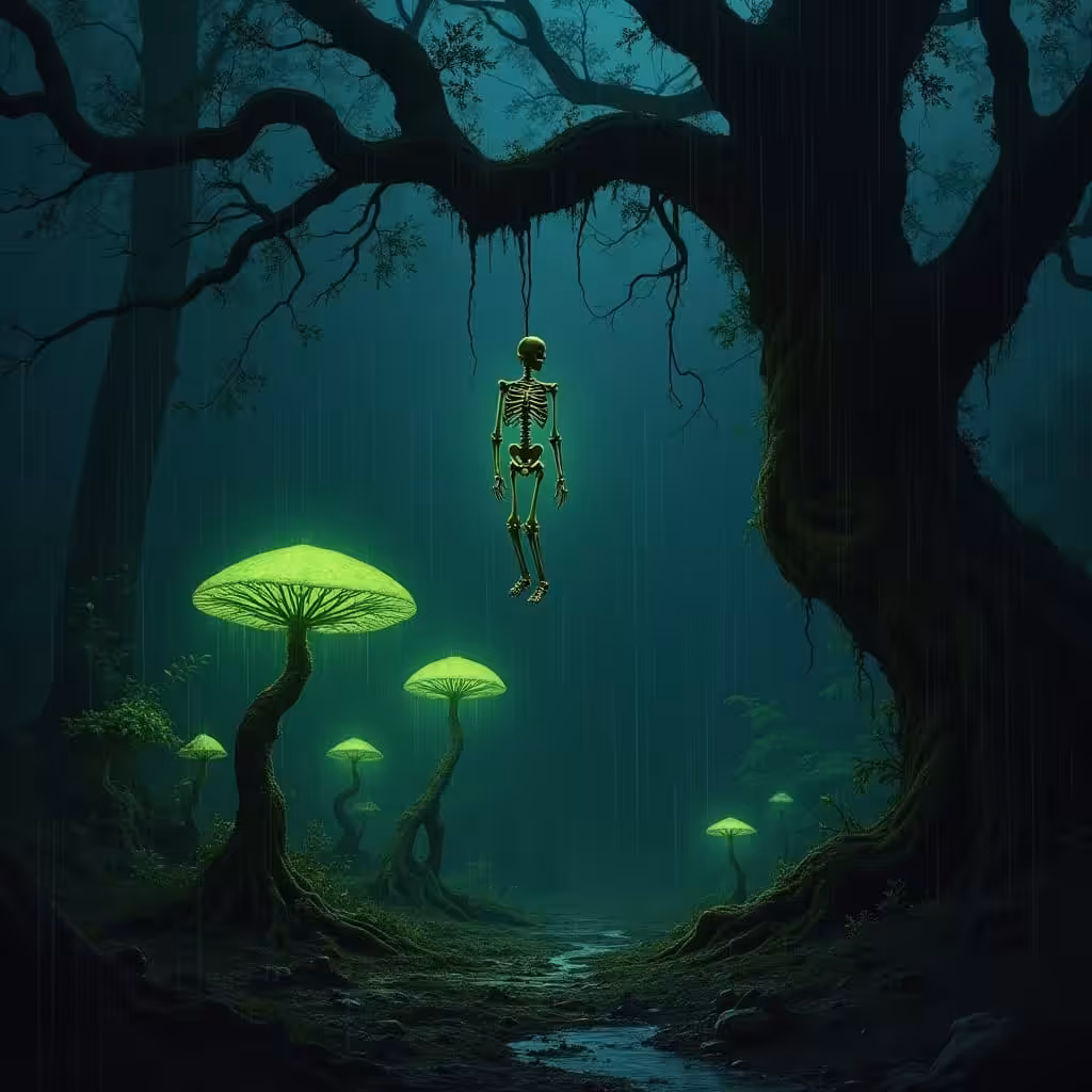 Wild forest with a wandering soul