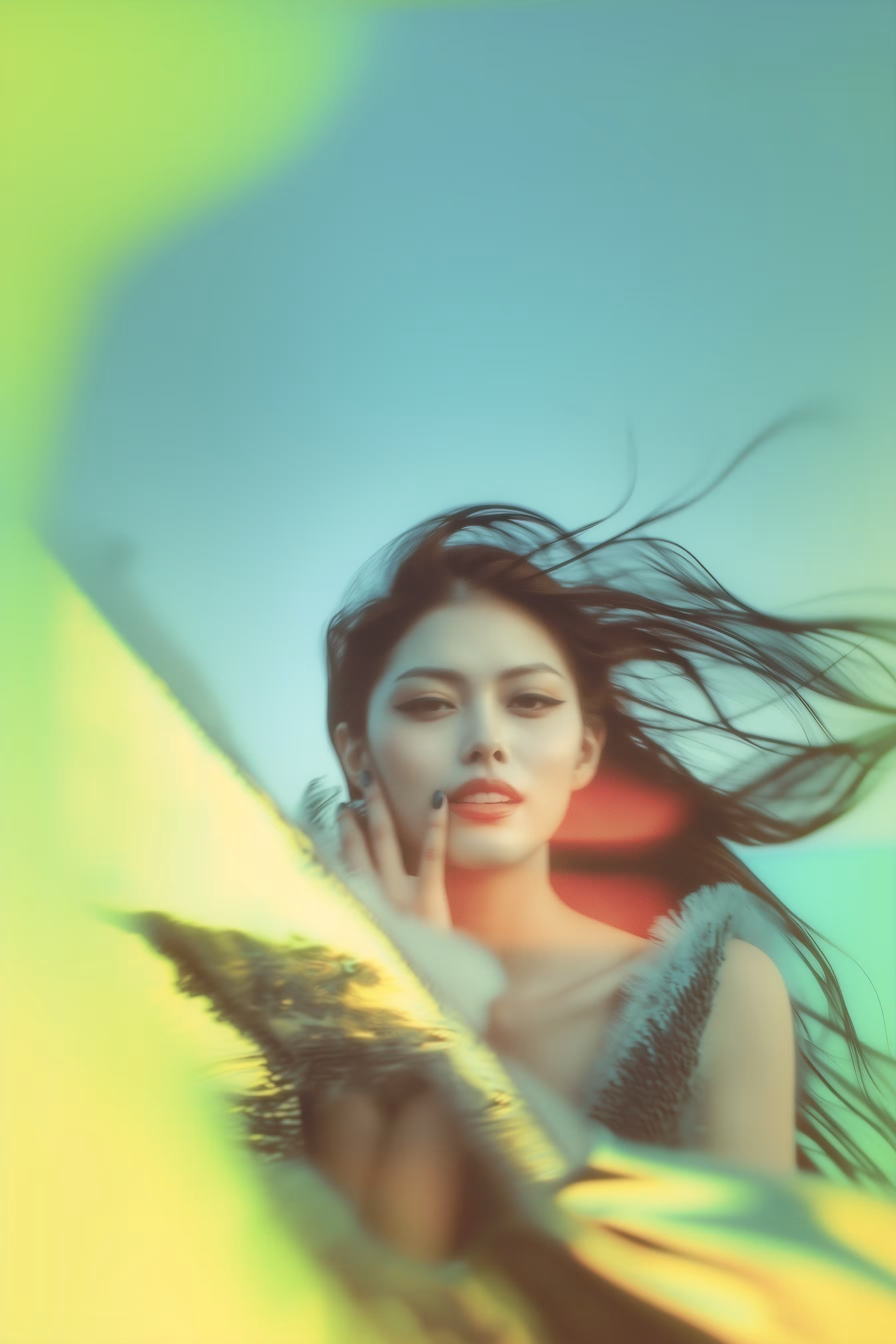 A Photo Session on a Windy Day