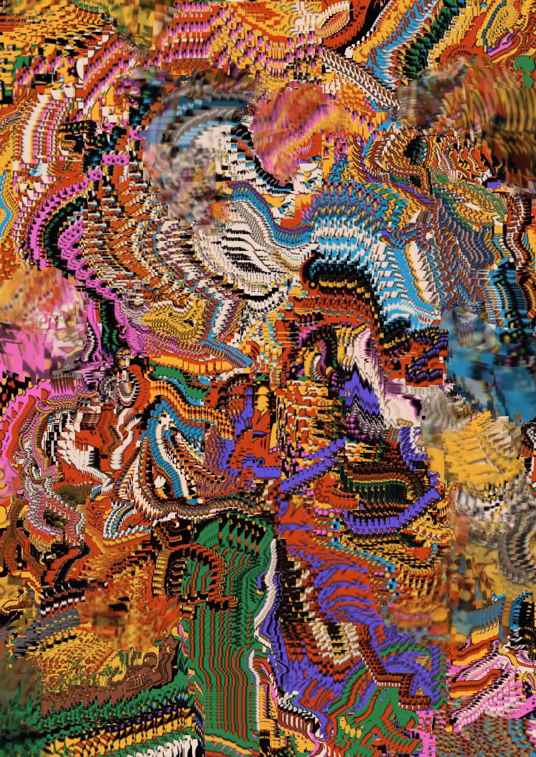 Glitched Traces: Massive state 