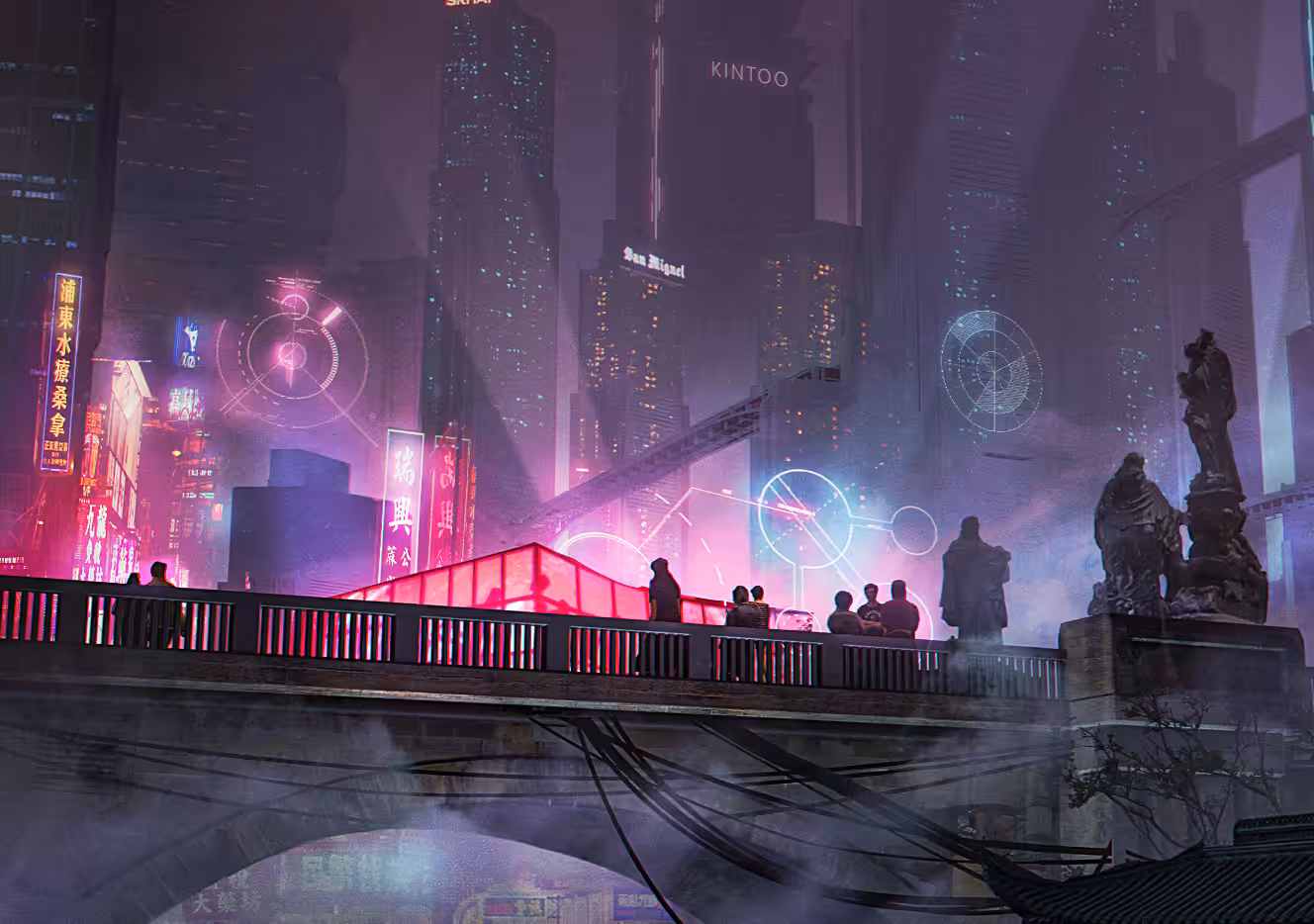 Walk through that neon city