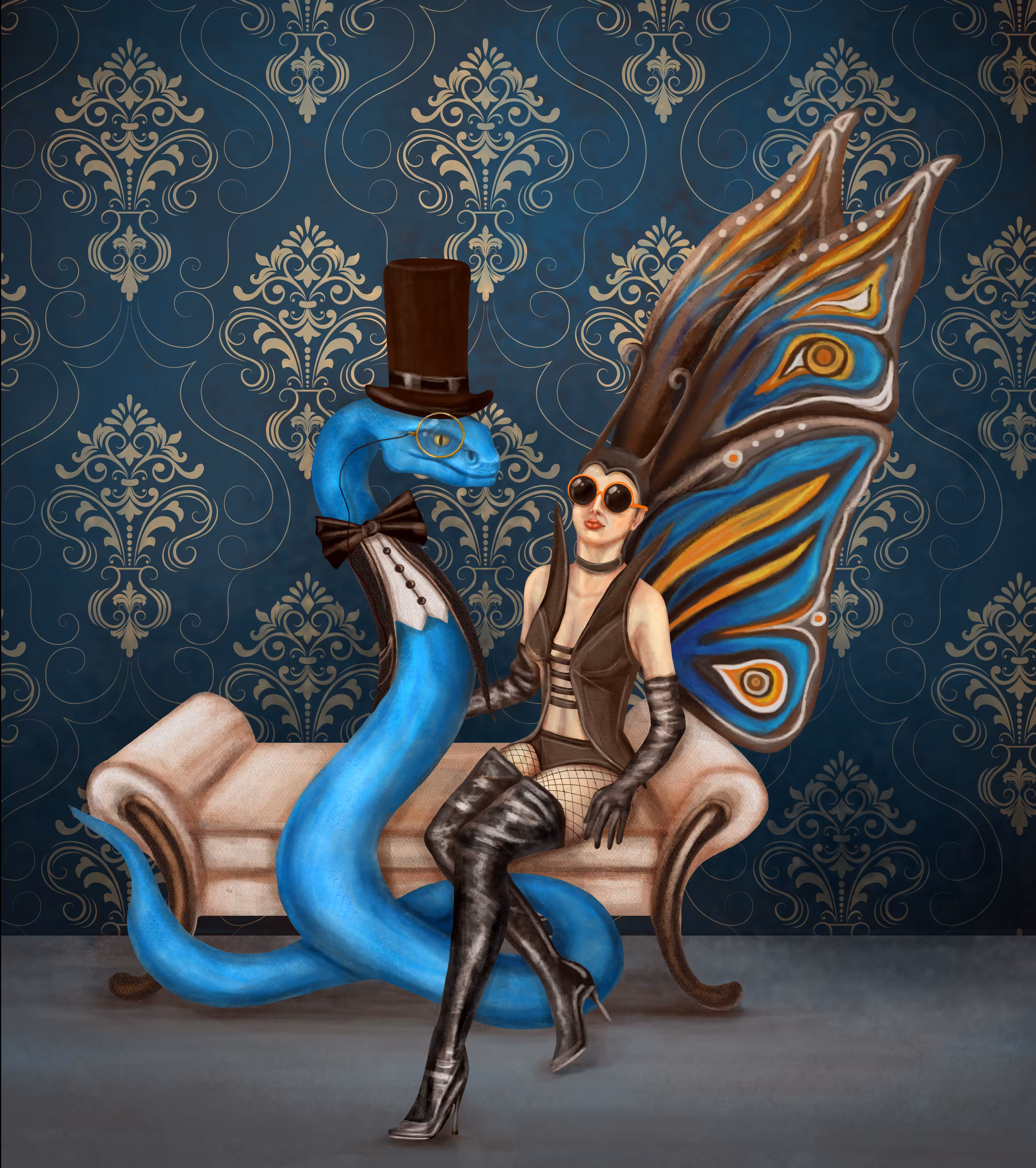 Mrs. Butterfly and Mr. Snake