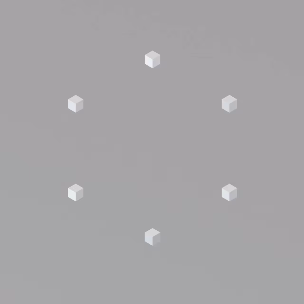 6 cubes in motion
