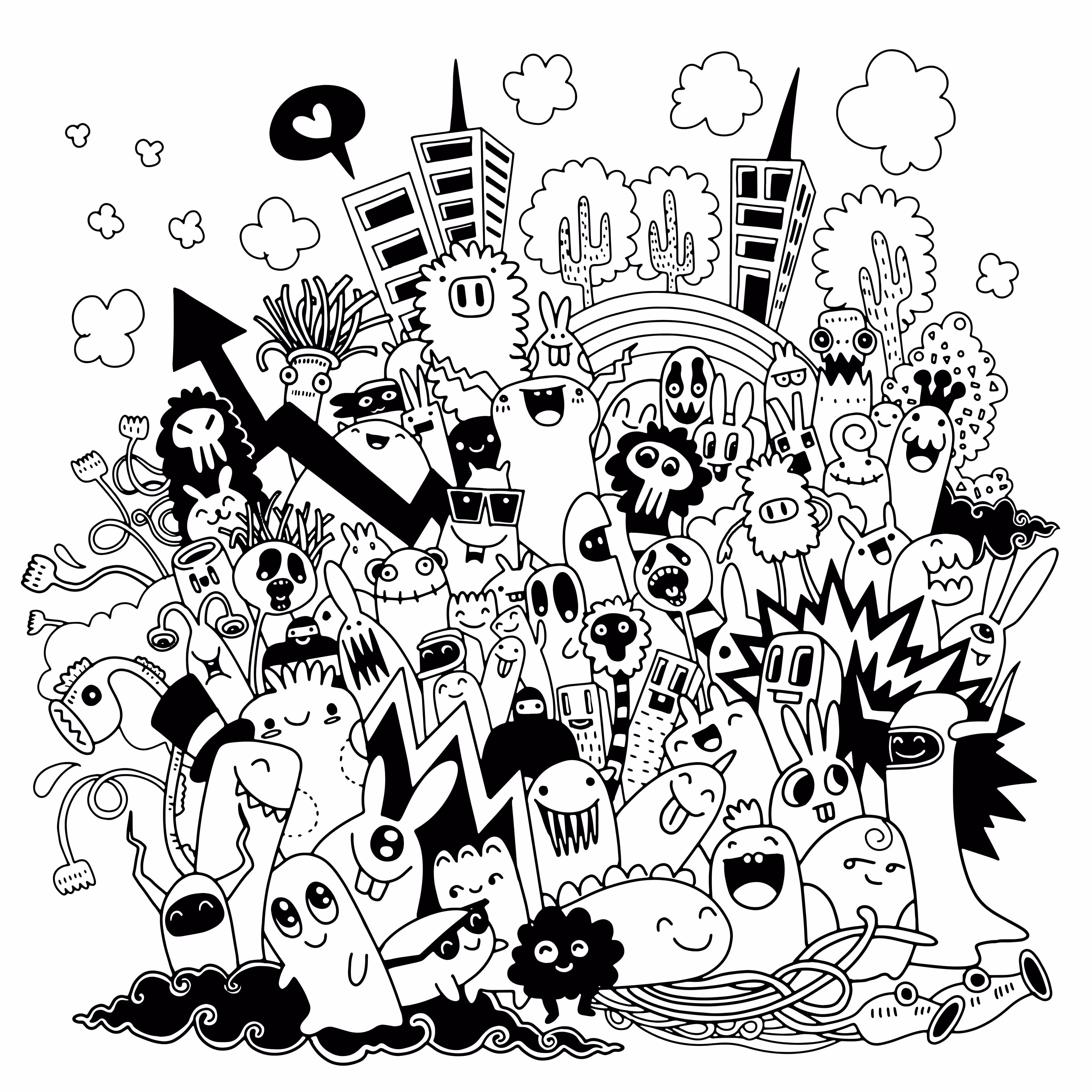 Crazy doodle Monster group