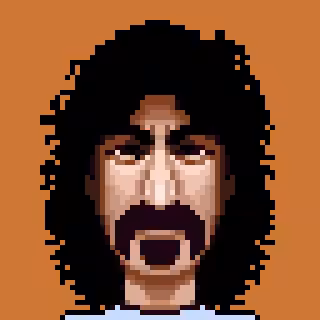 2 Tez CryptoSlebs #010 Limited edition of 33 Frank Zappa