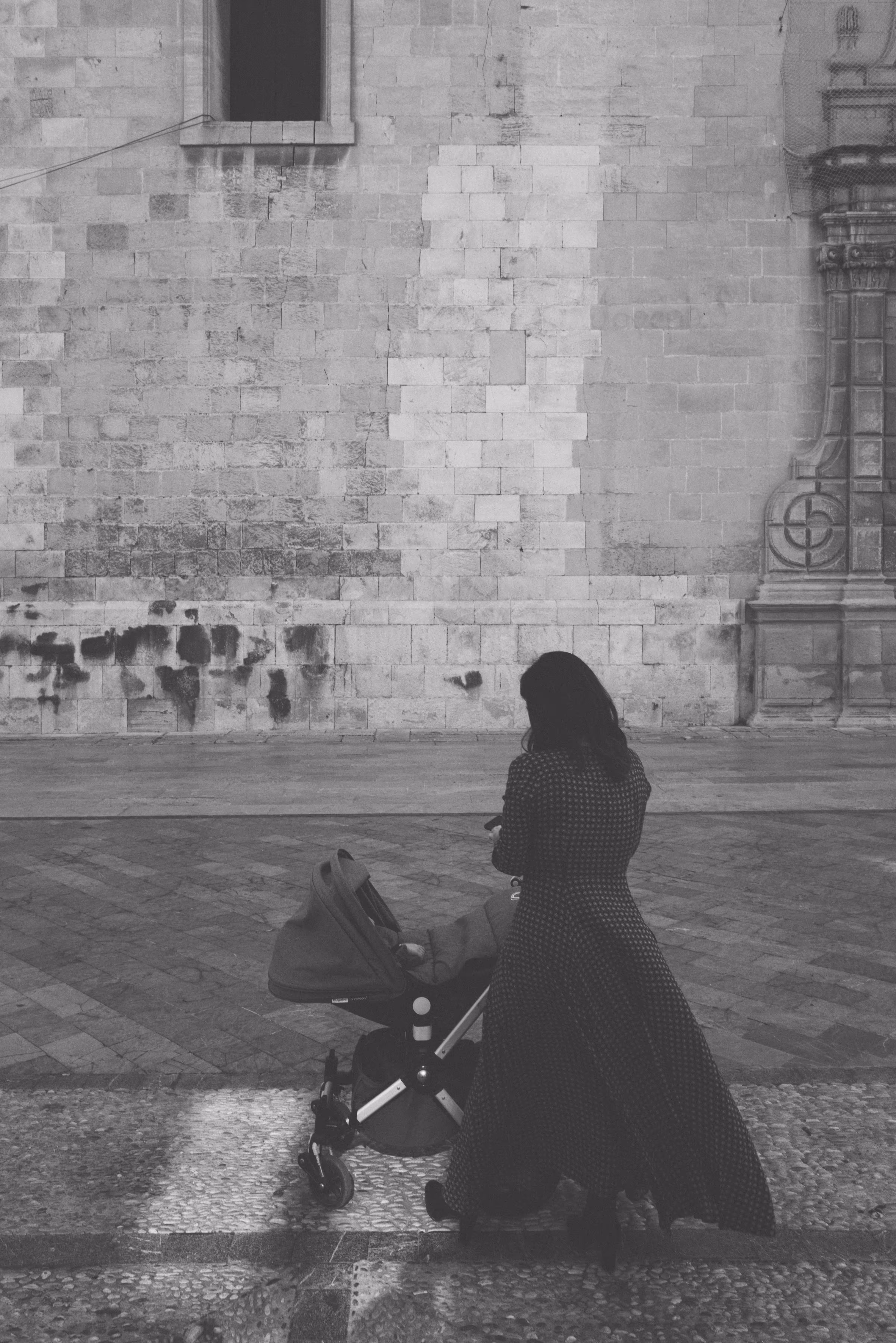 Woman with stroller