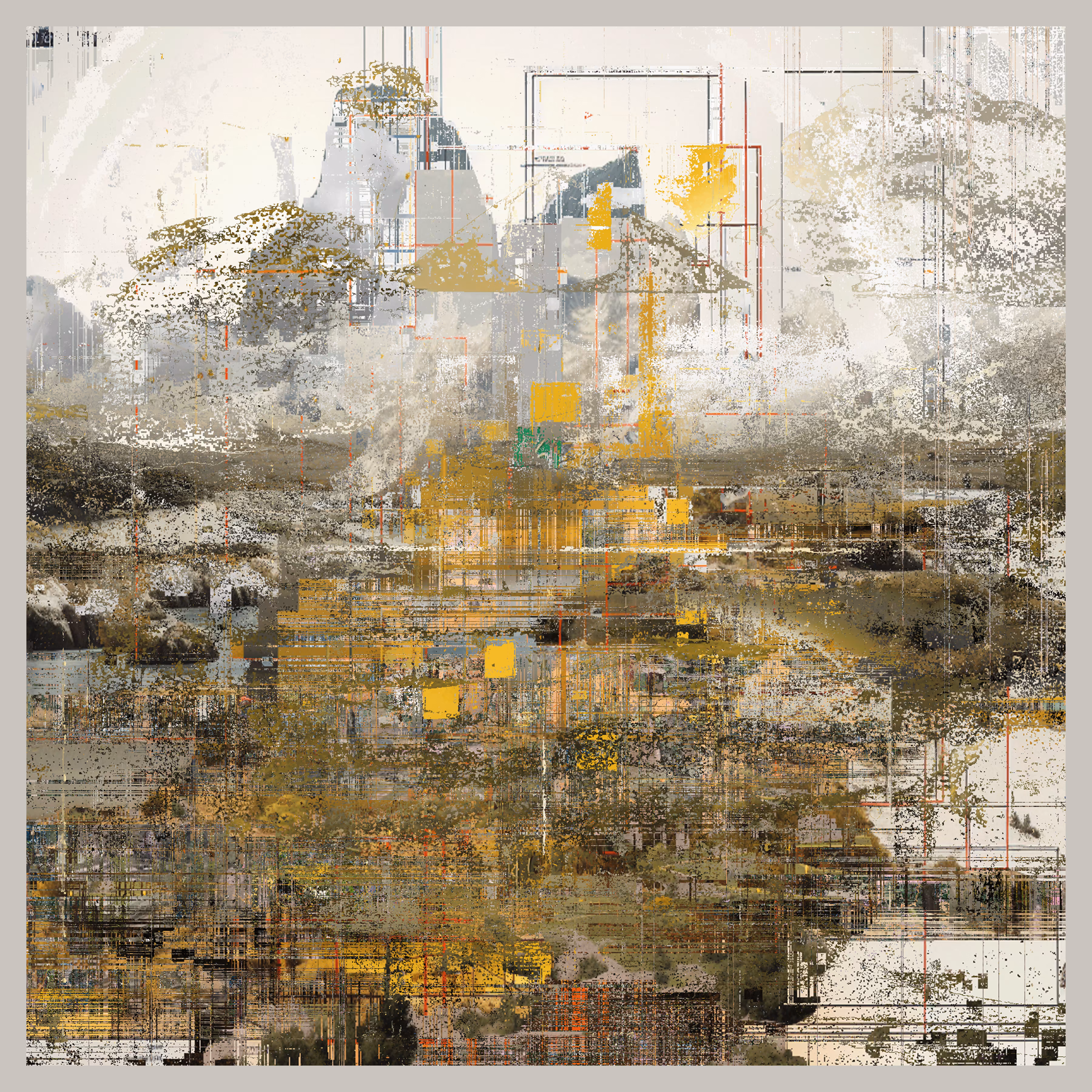 Meta-scapes: Blurred shades of nature and buildings interpreted as strokes