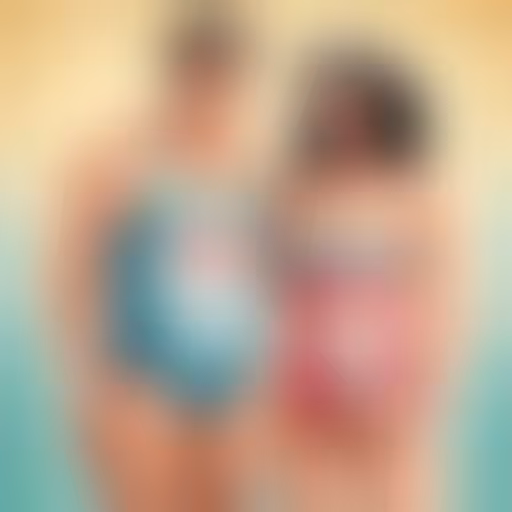 Stellabelle et Albertine en maillot de bain