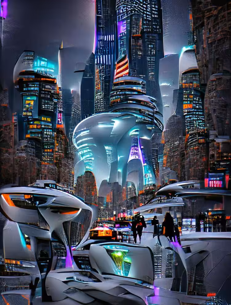 times square nyc futurist AI from my real photos