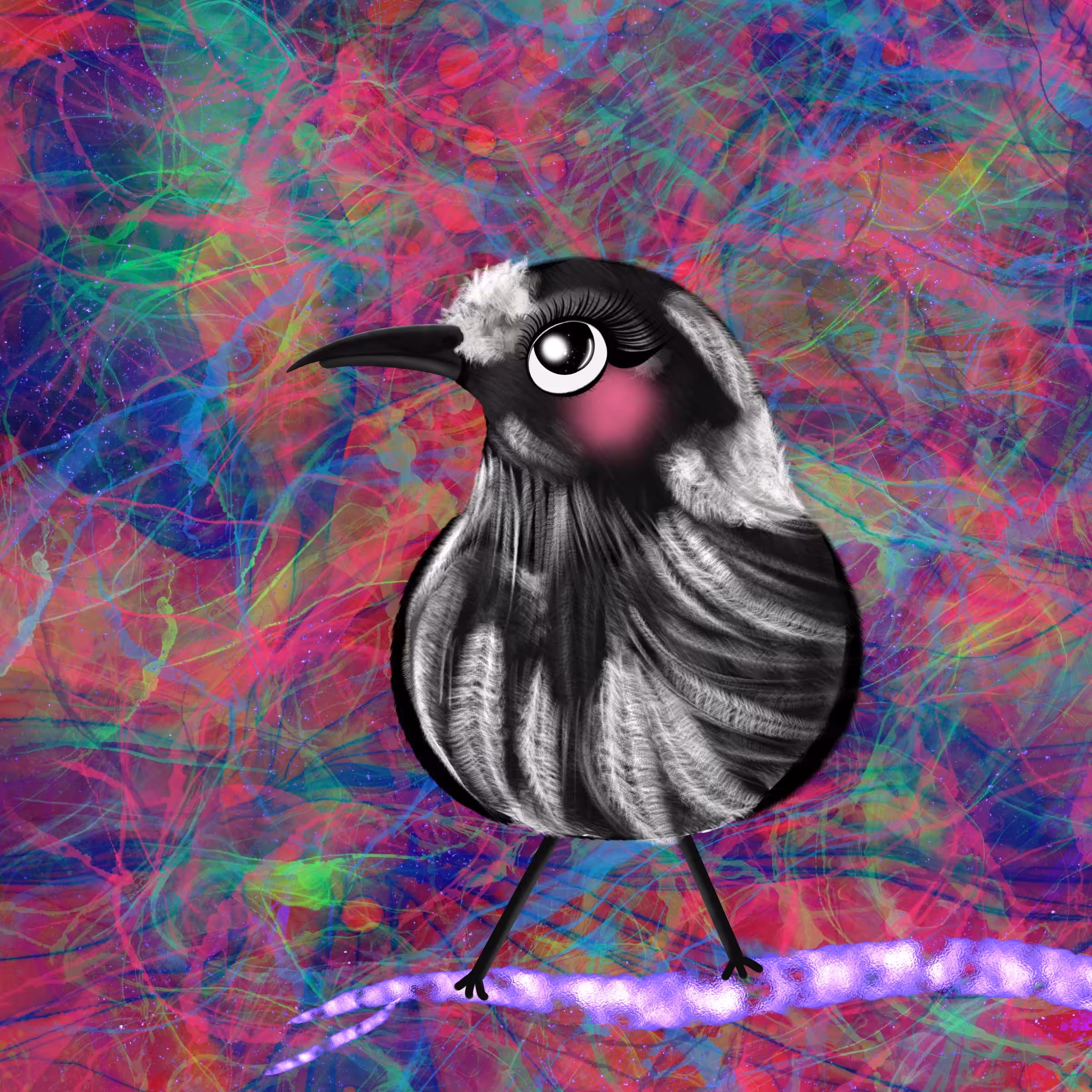 Black And White Warbler Bird