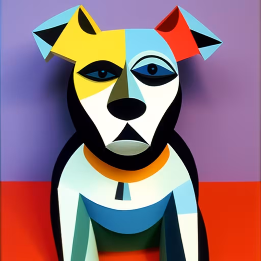 Cubist #72 (Dog)