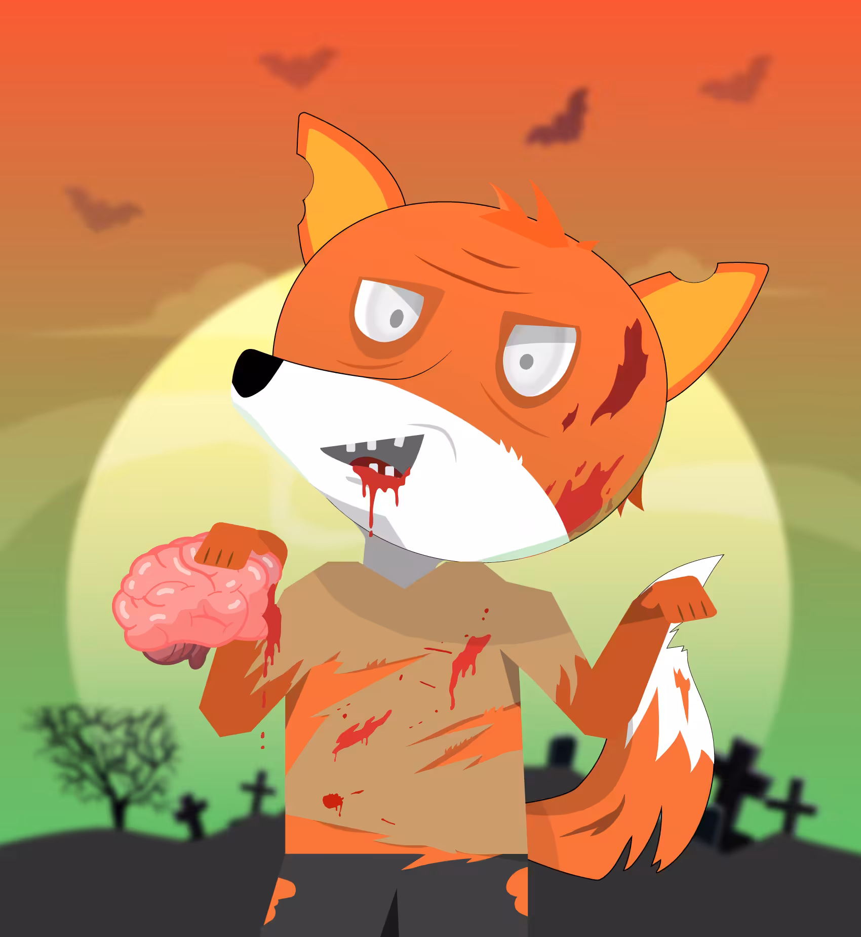 #007 What does the Fox Hold !? - Halloween Set