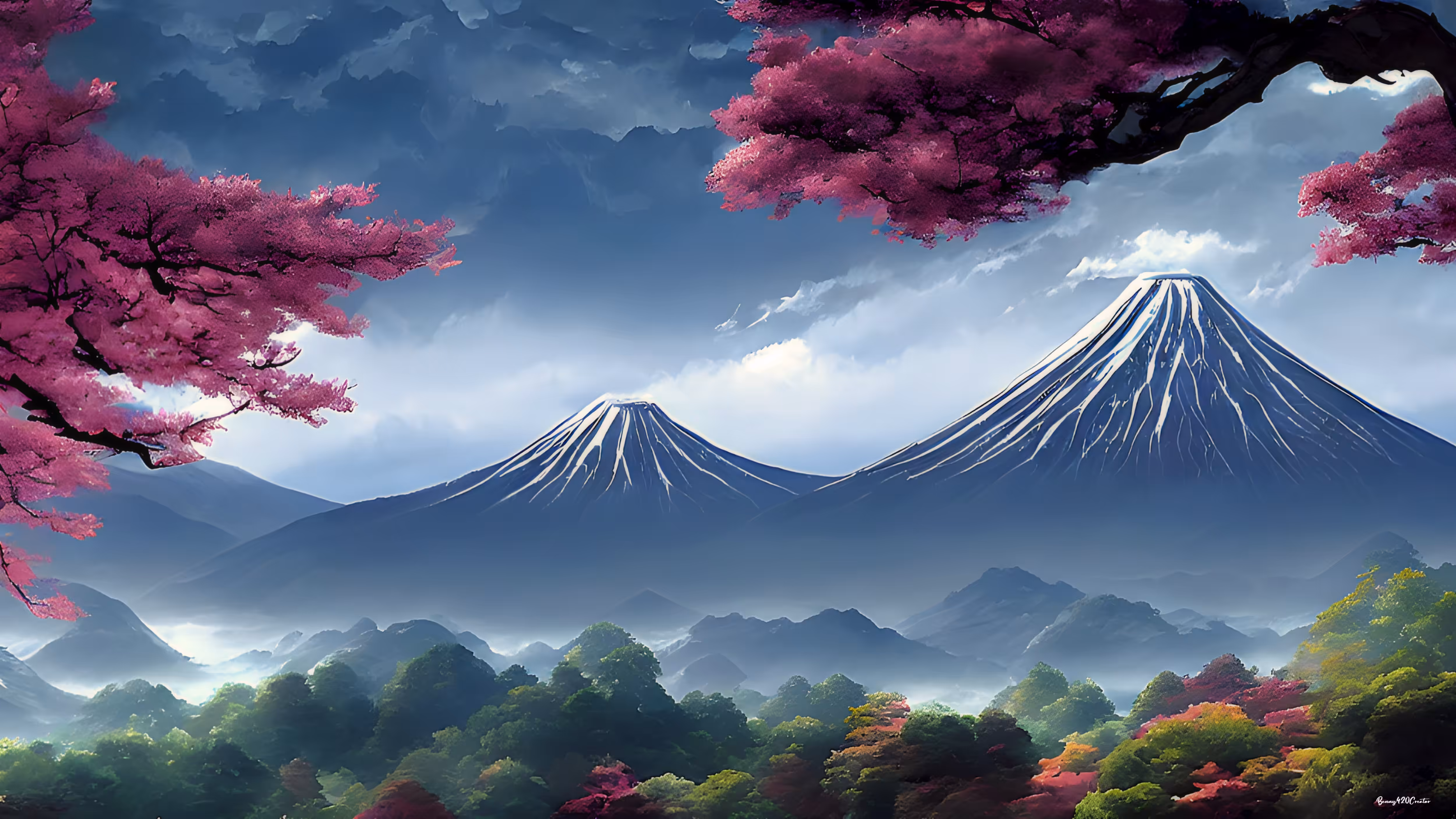 Japanese Mountain Landscape