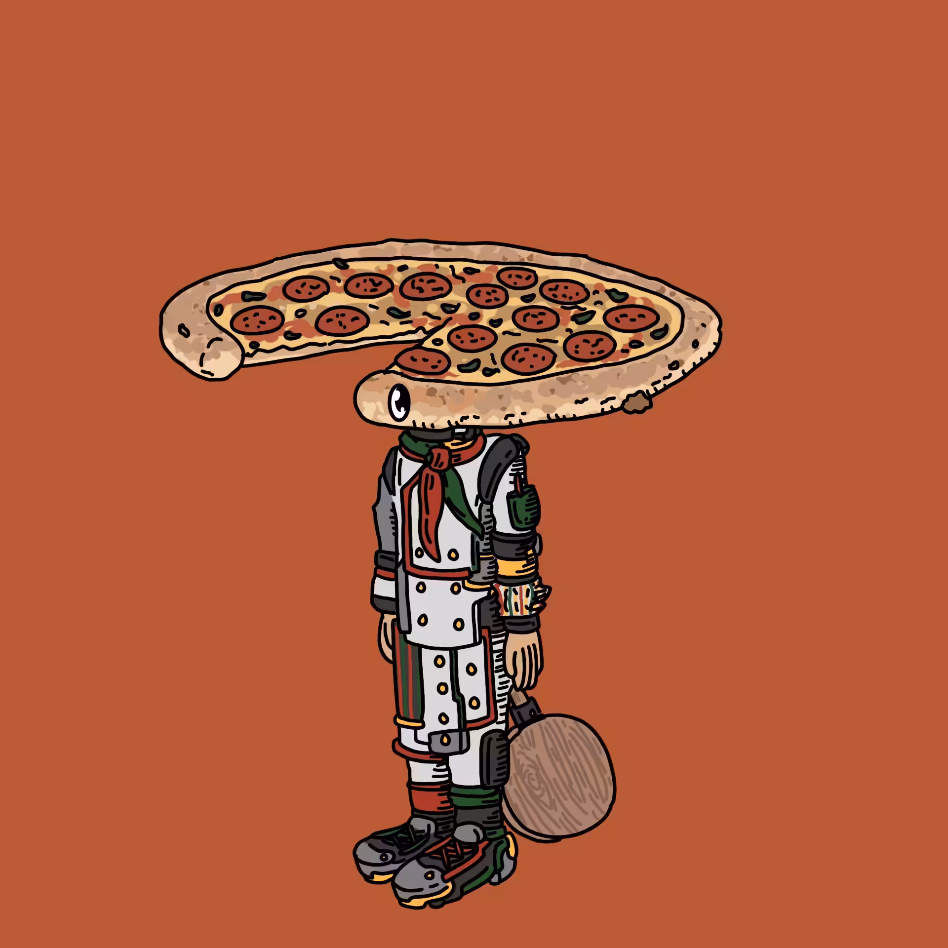 Pizzaiolo one eyed guy #00157