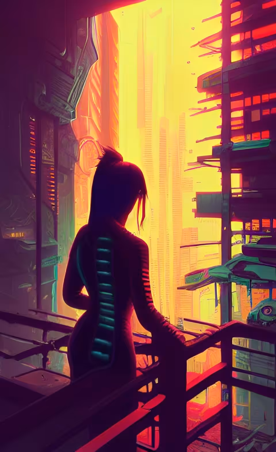 Cyberpunk Balcony