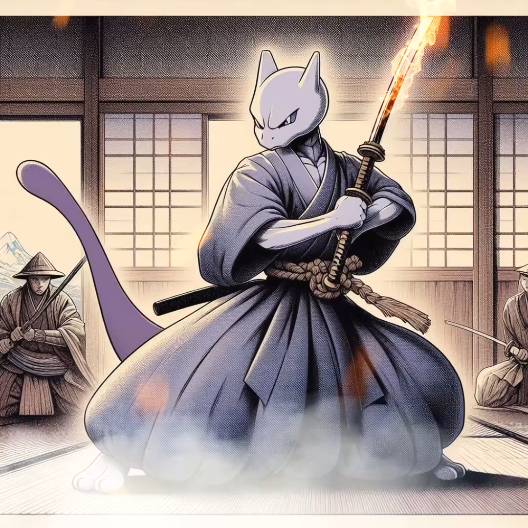 Ukiyo Pokeprints: Mewtwo Ronin