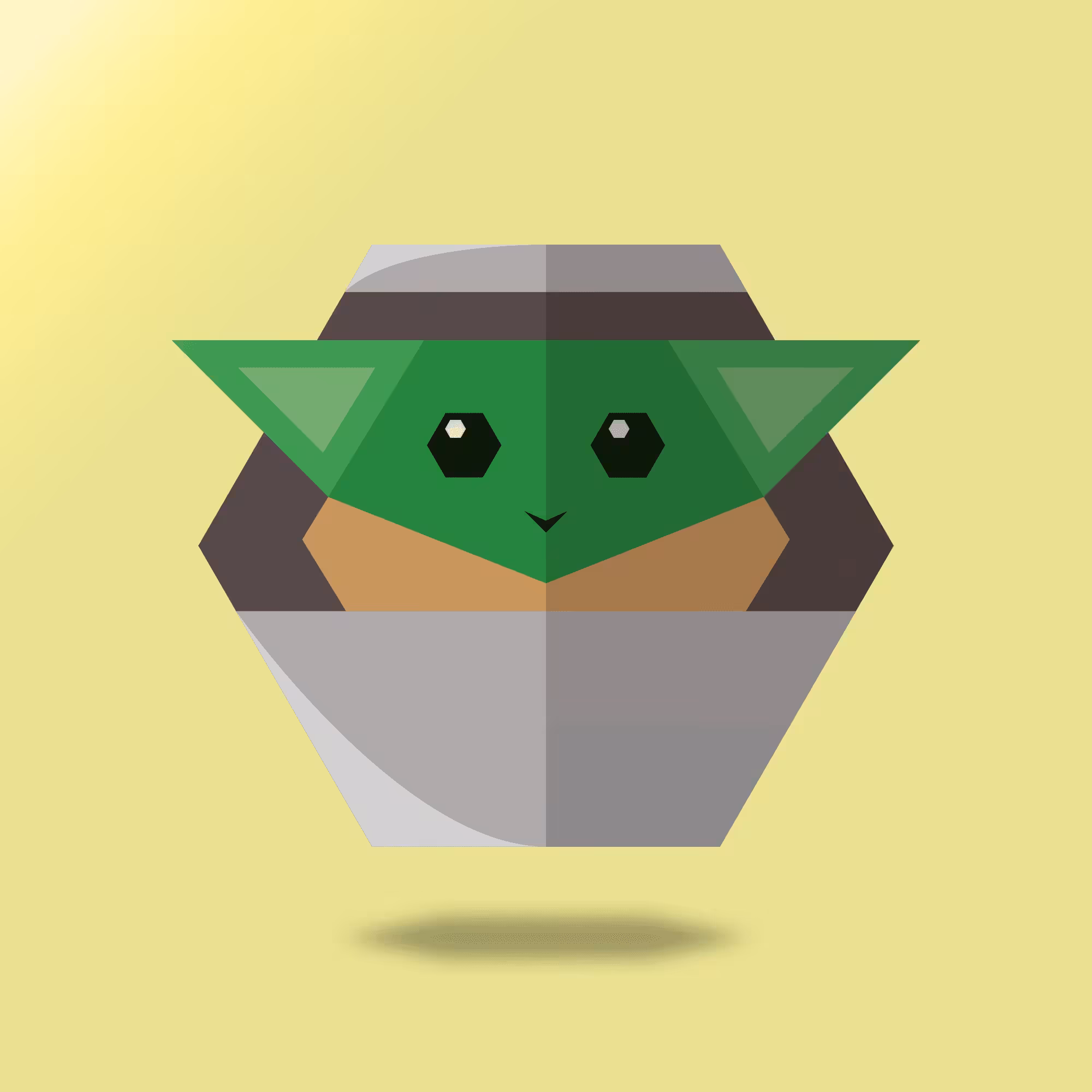 #01 - Grogu | Hexagons