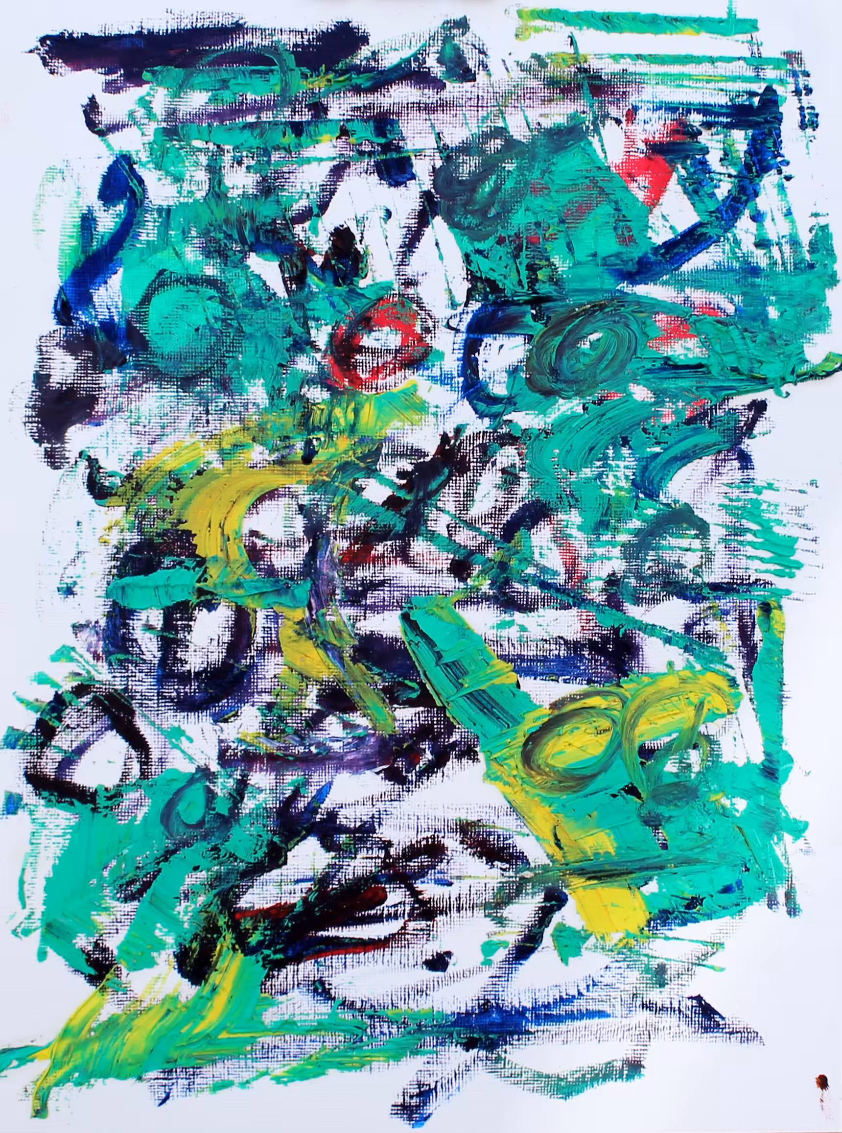 abstract circles in green and yellow