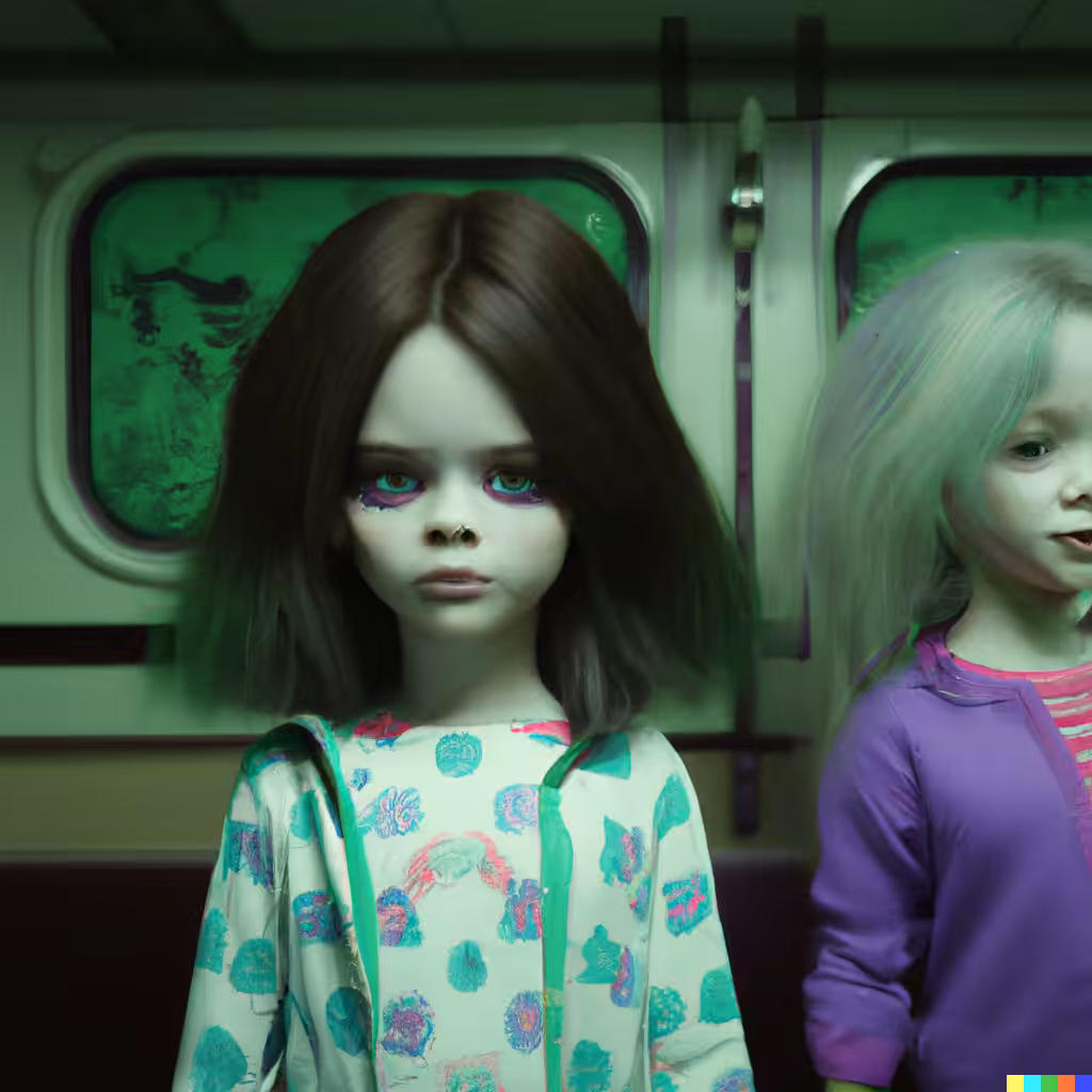 dolls on the subway