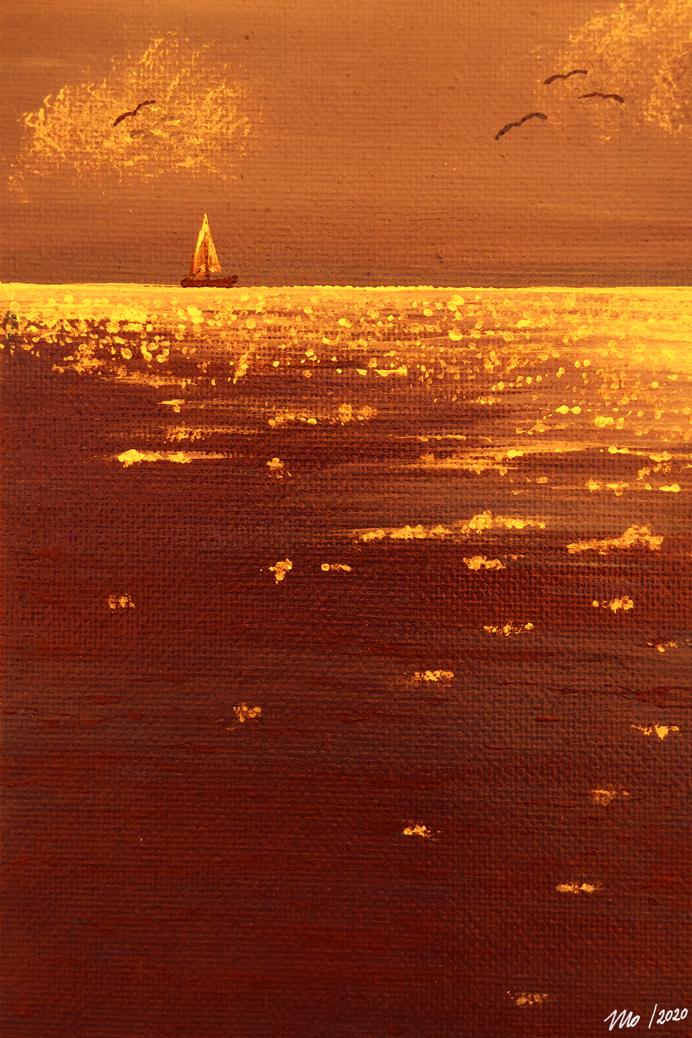 Monika's Art (variations): Vacation Mood - variation #2/15: gold sea