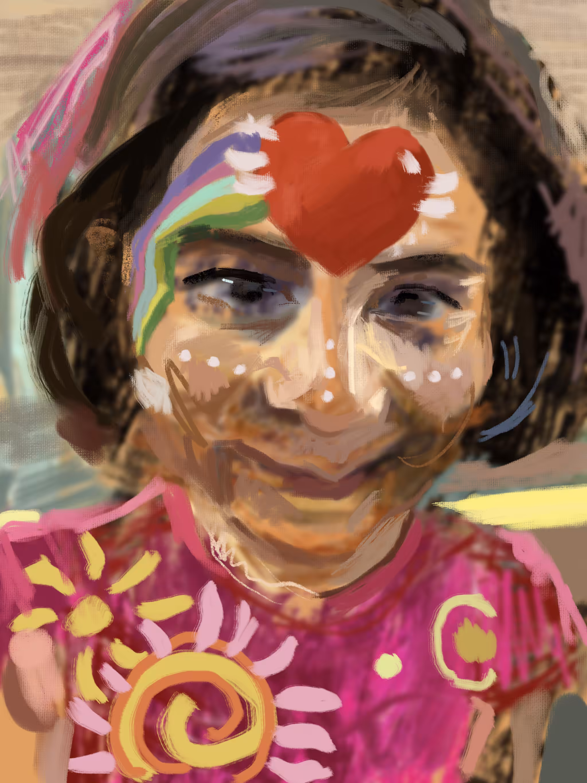 Face-painted