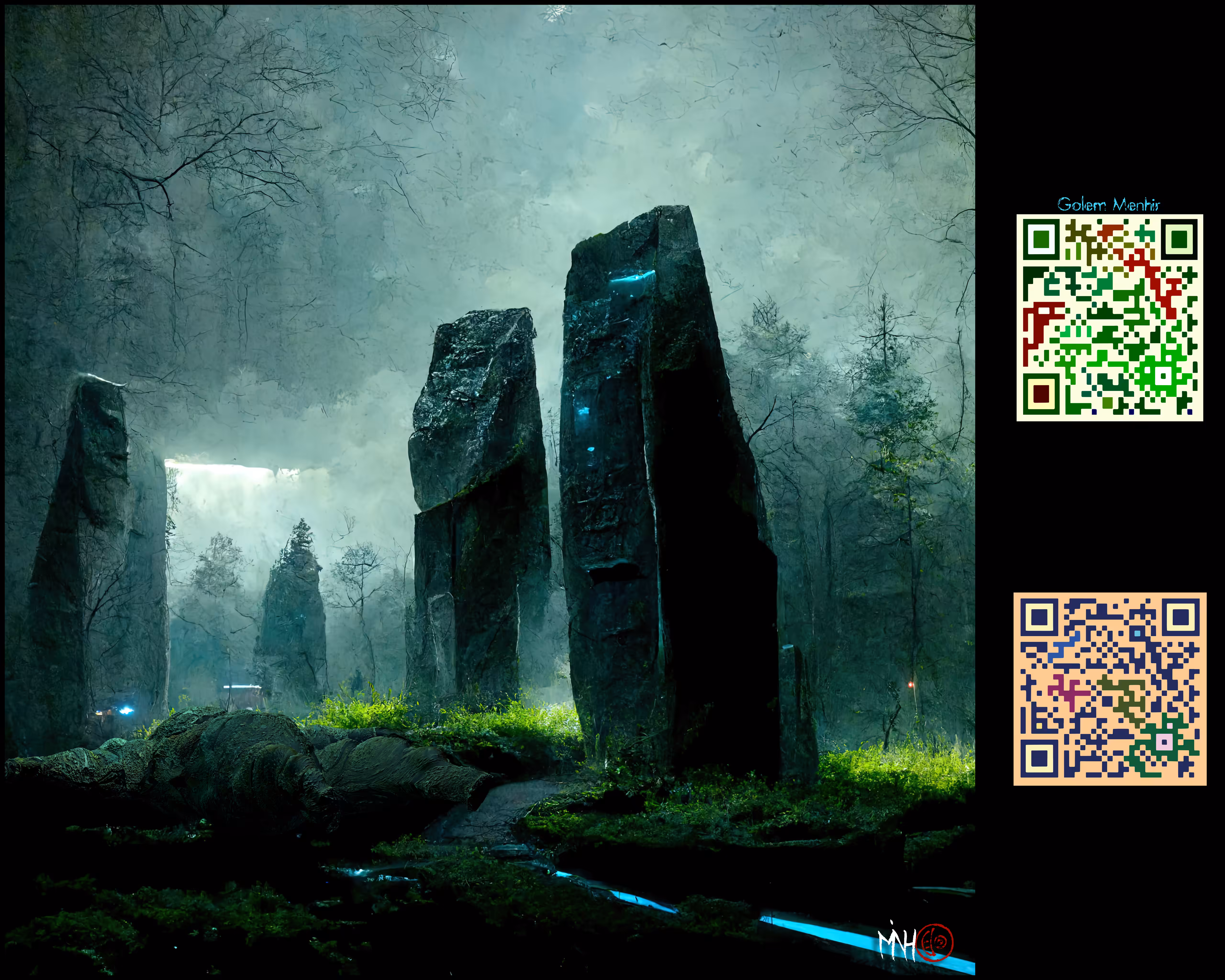 Golem assoupi près des Menhirs