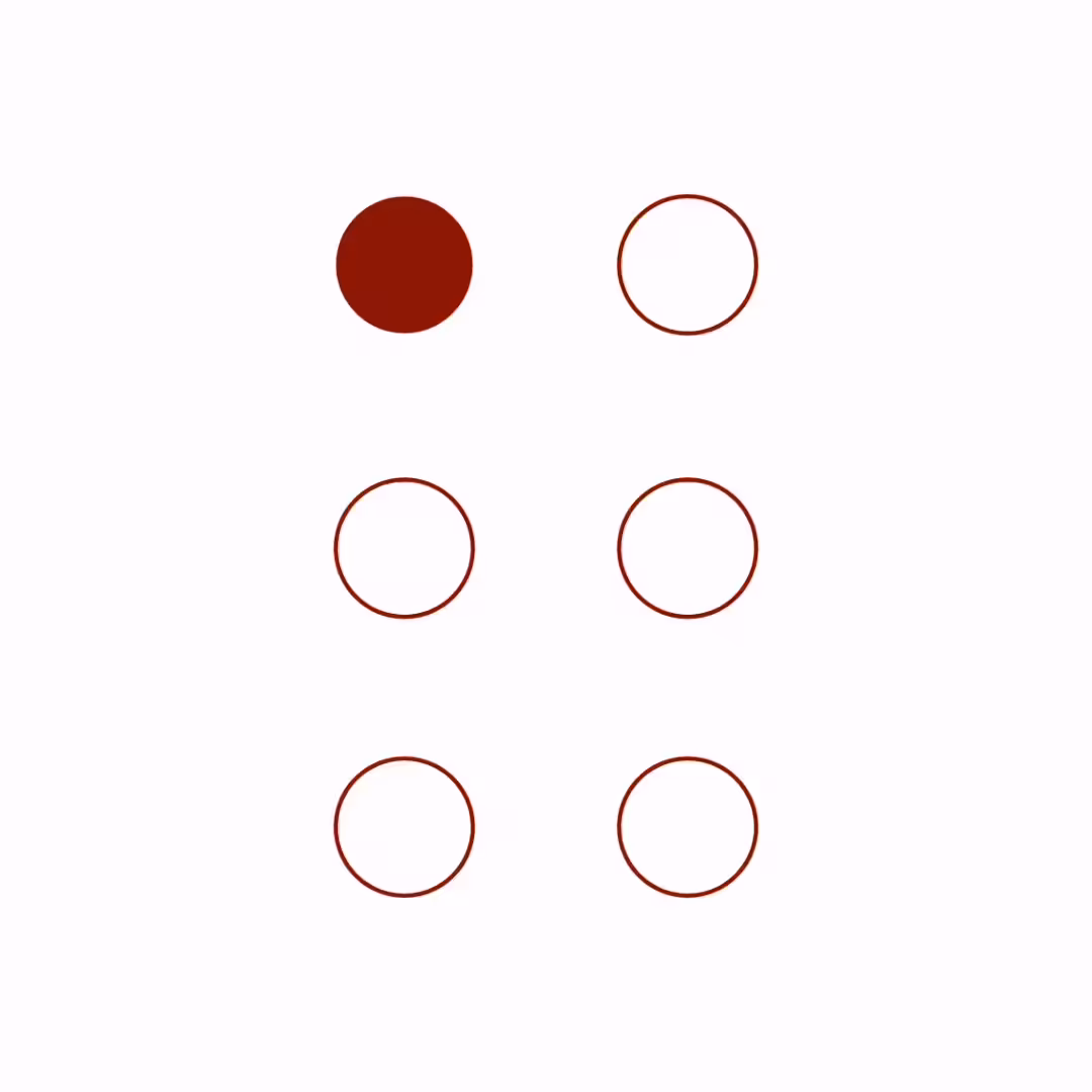 Braille Cell: 1