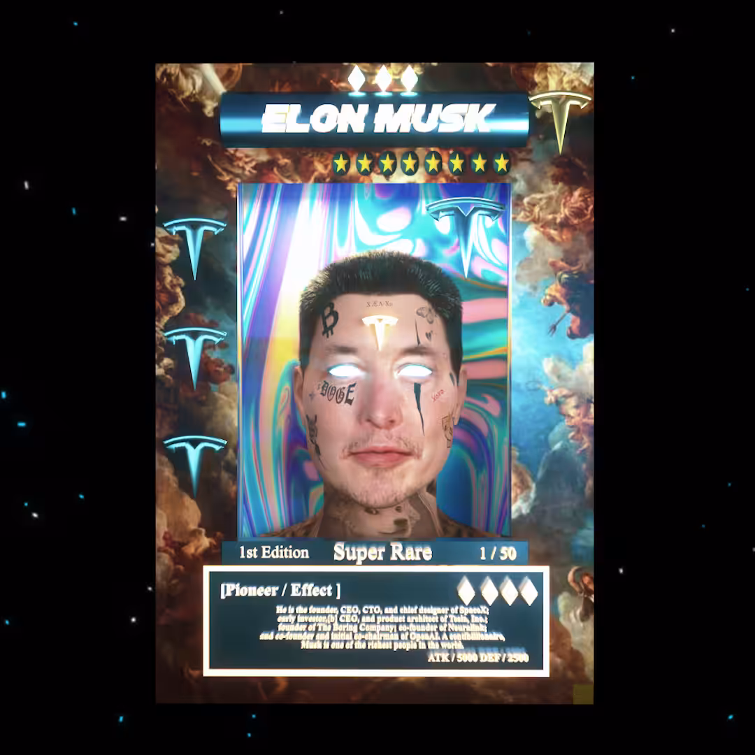 Elon Musk SUPER RARE 1/50 : Founders & Pioneers