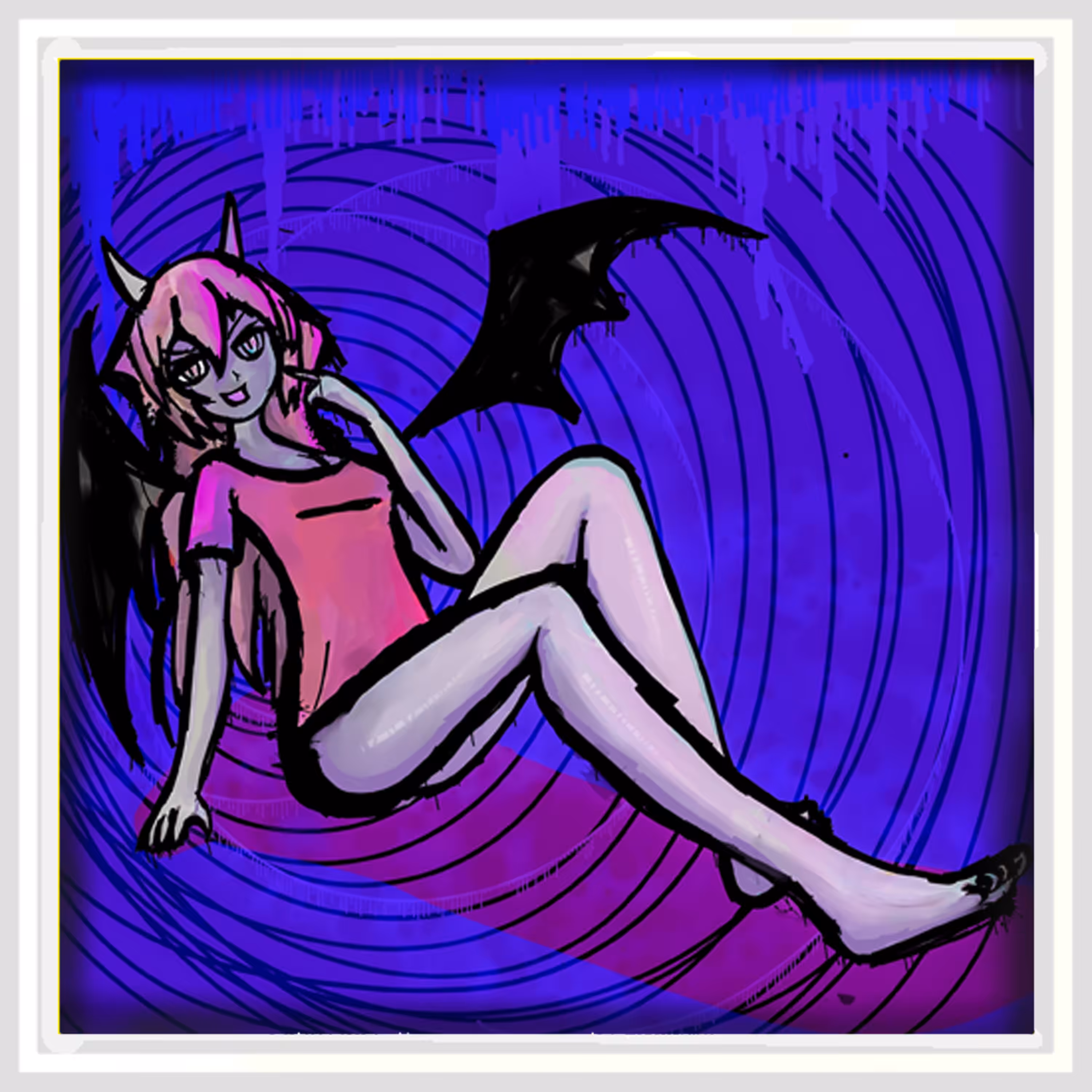Love From Hell White Frame