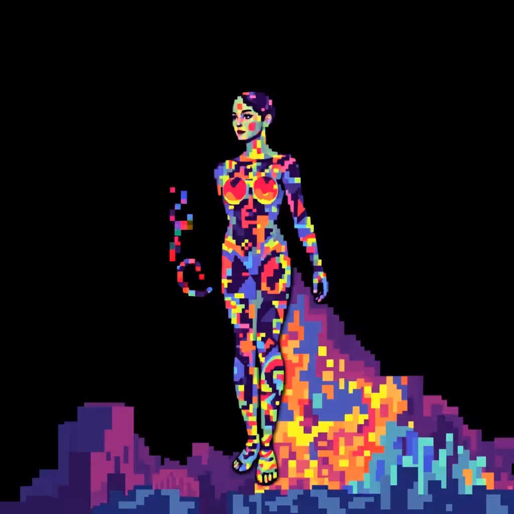 Woman on fire 