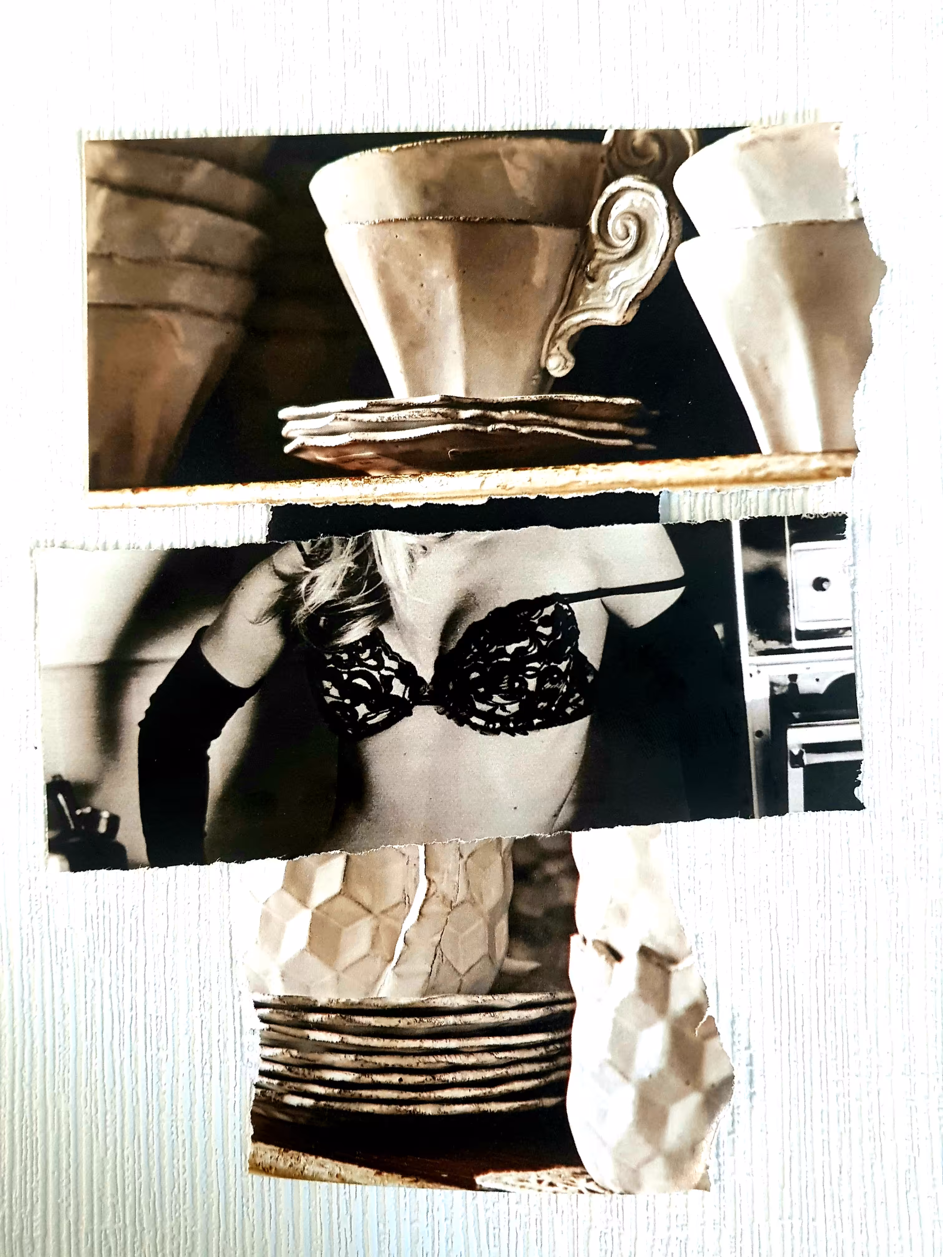 Femme en soutien-gorge noir