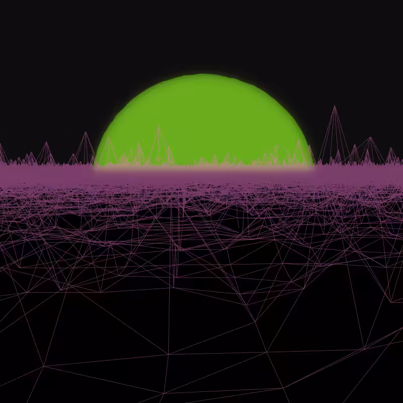 Generative Retrowave Field #32