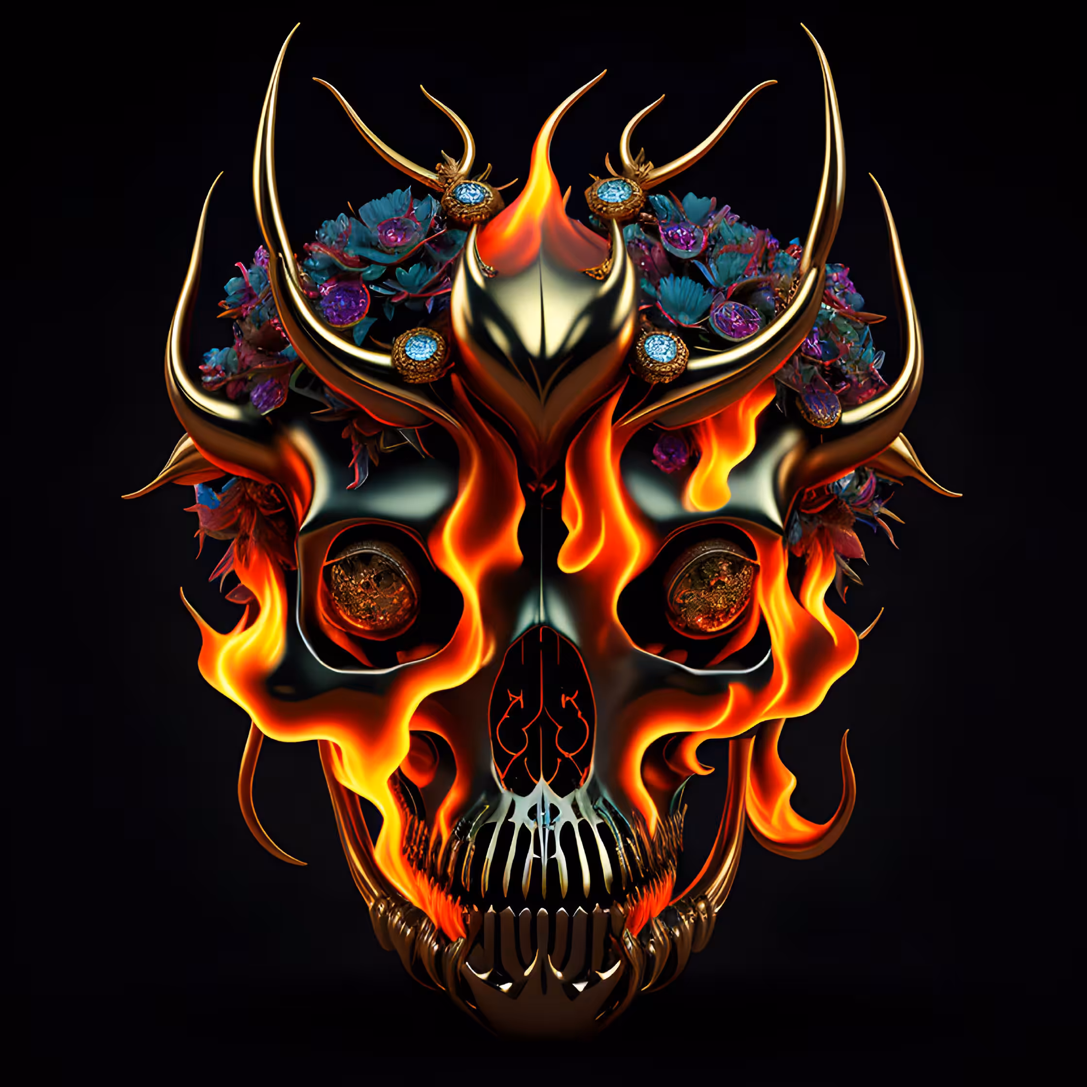 Fire Skull #10