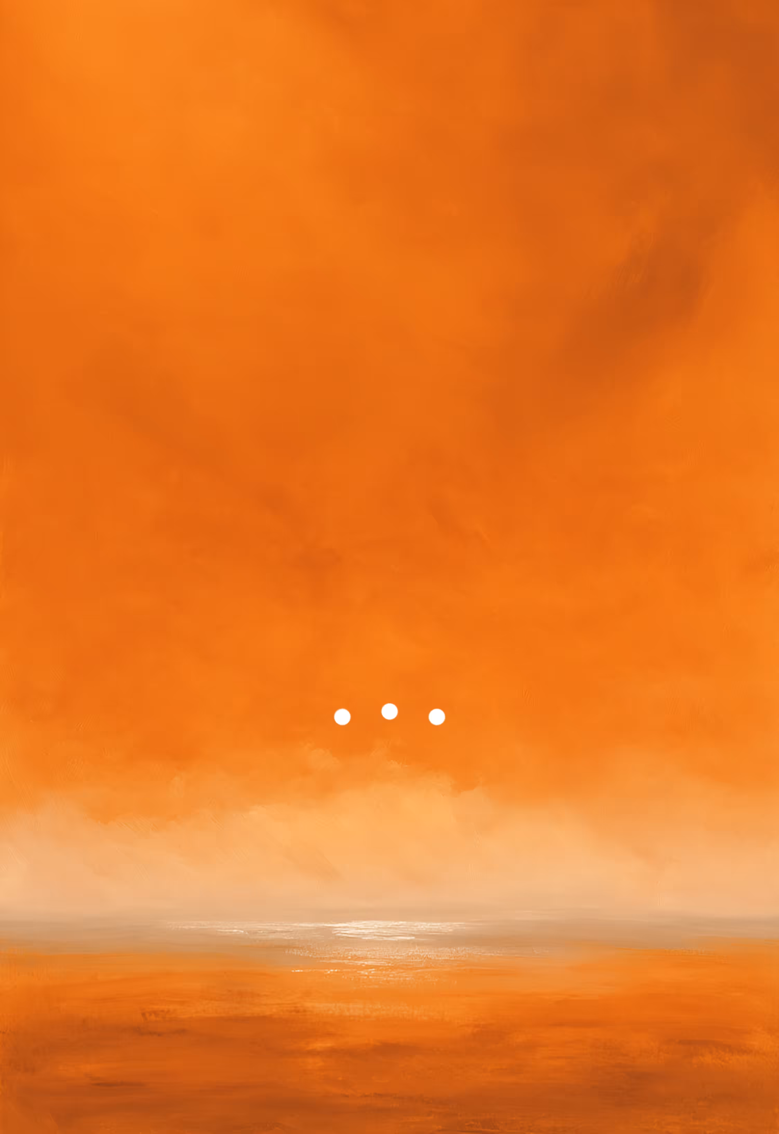 Reflections on Rothko. White Dots of an Orange Sunset.
