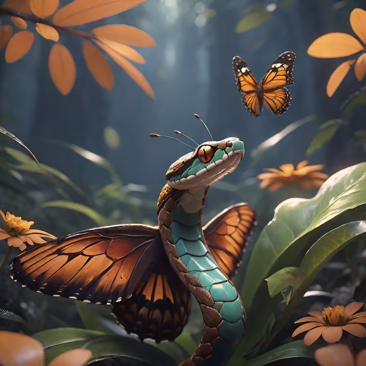 Butterfly and Snake #5