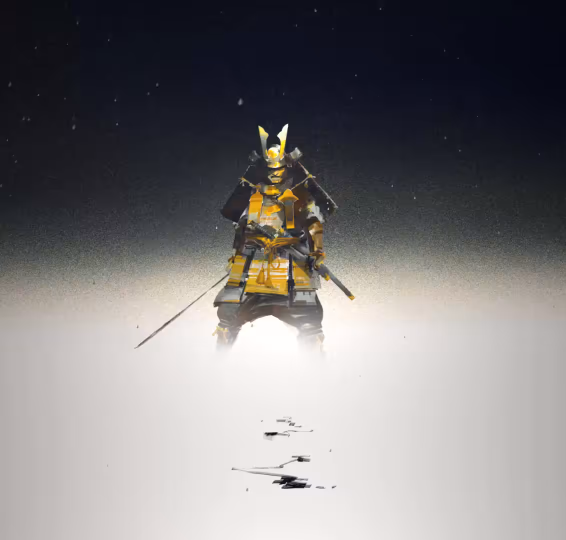 Courage upon falling snow